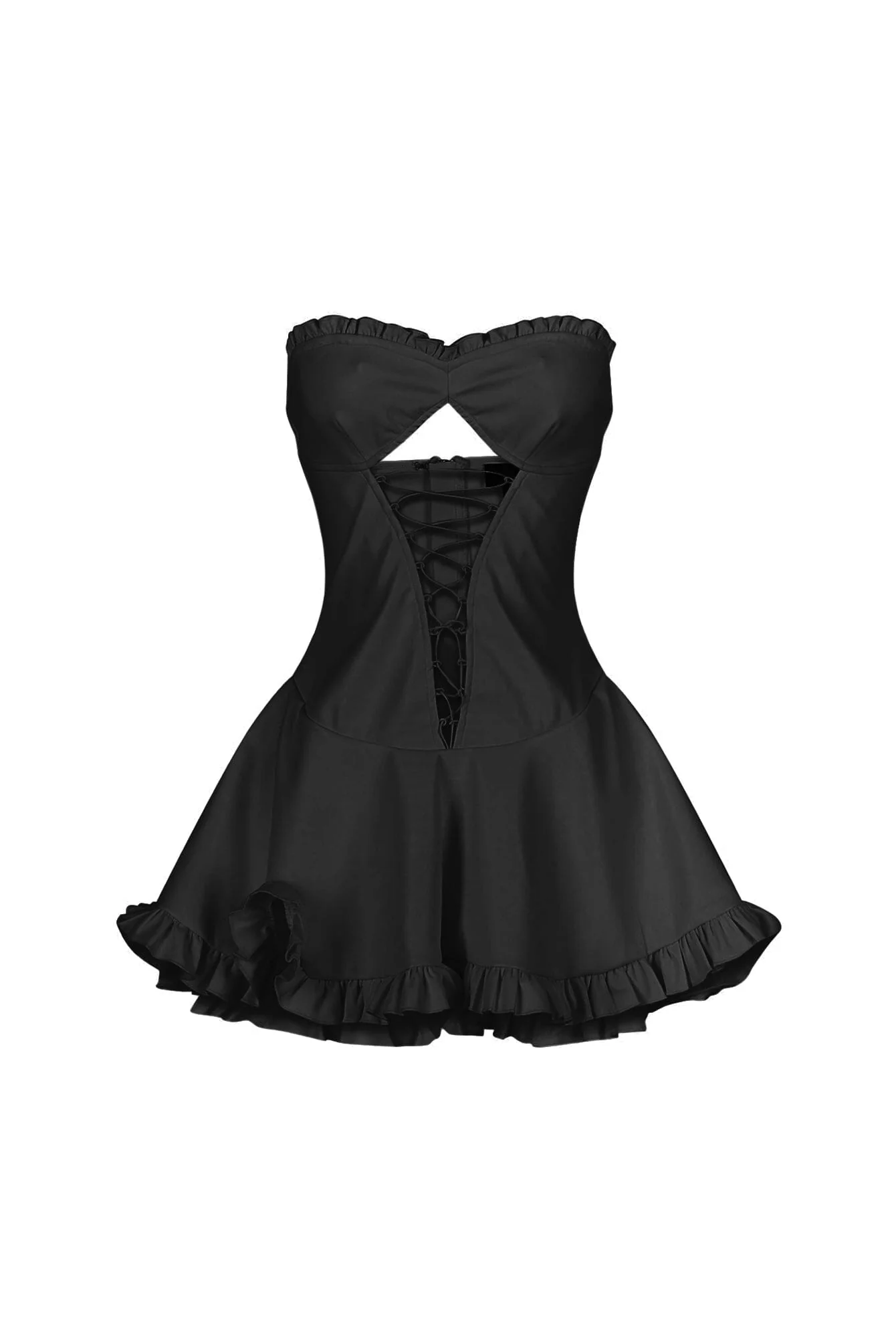 Oslo Faux Leather Mini Dress - Image 4