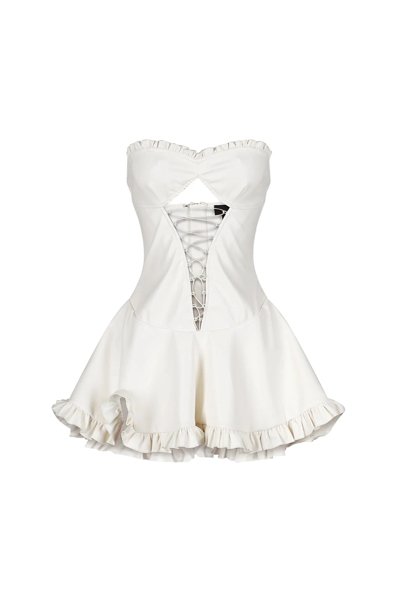 Oslo Faux Leather Mini Dress - Image 5