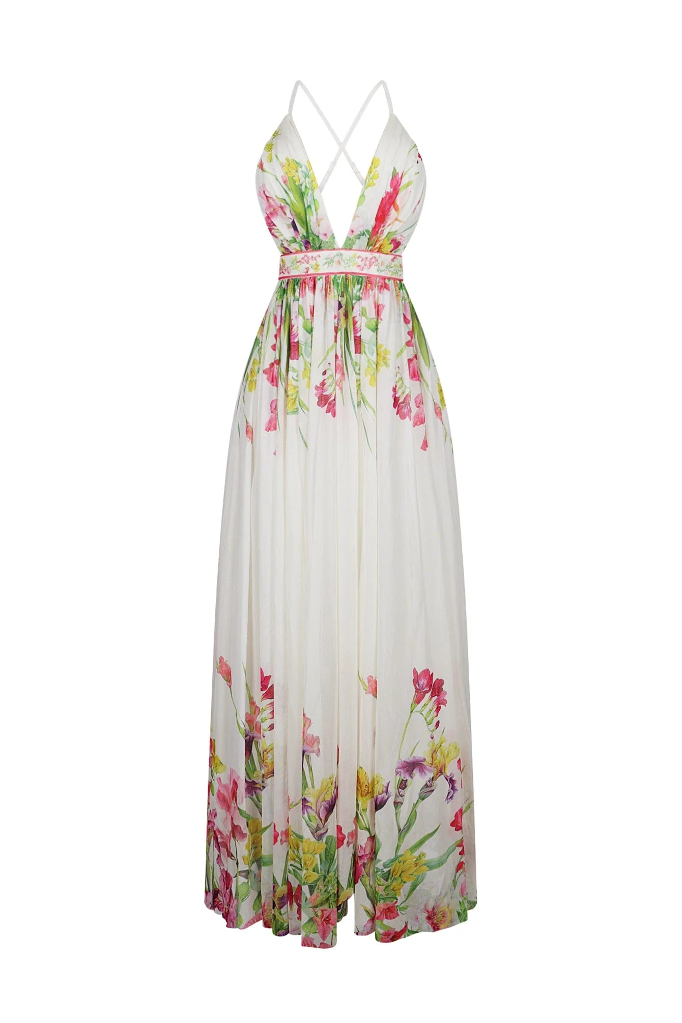 Osono Mesh Floral Printed Maxi Dress - Image 7