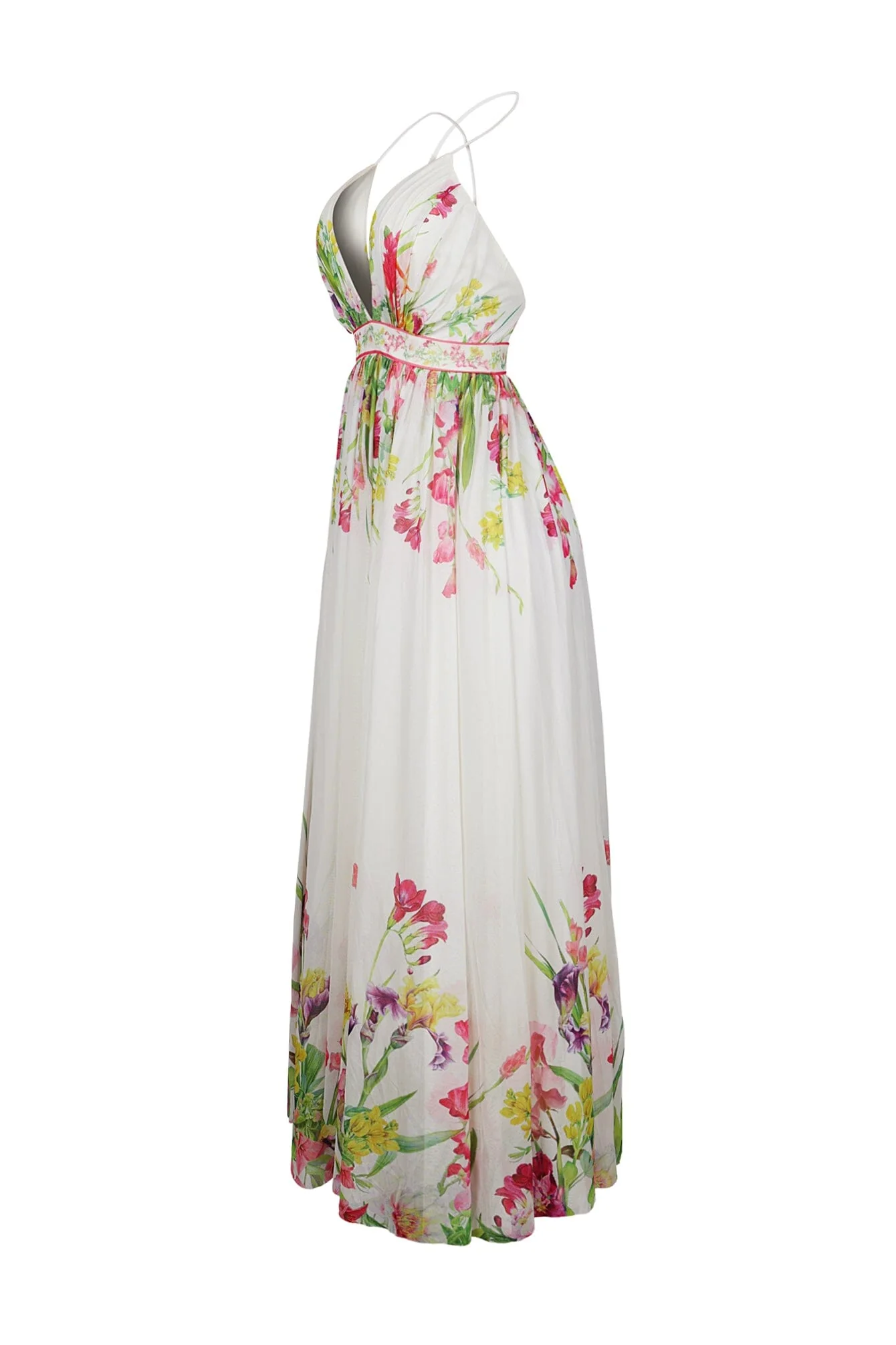 Osono Mesh Floral Printed Maxi Dress - Image 8