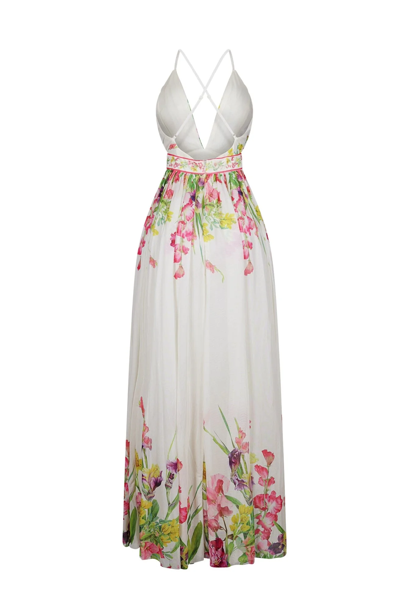 Osono Mesh Floral Printed Maxi Dress - Image 9