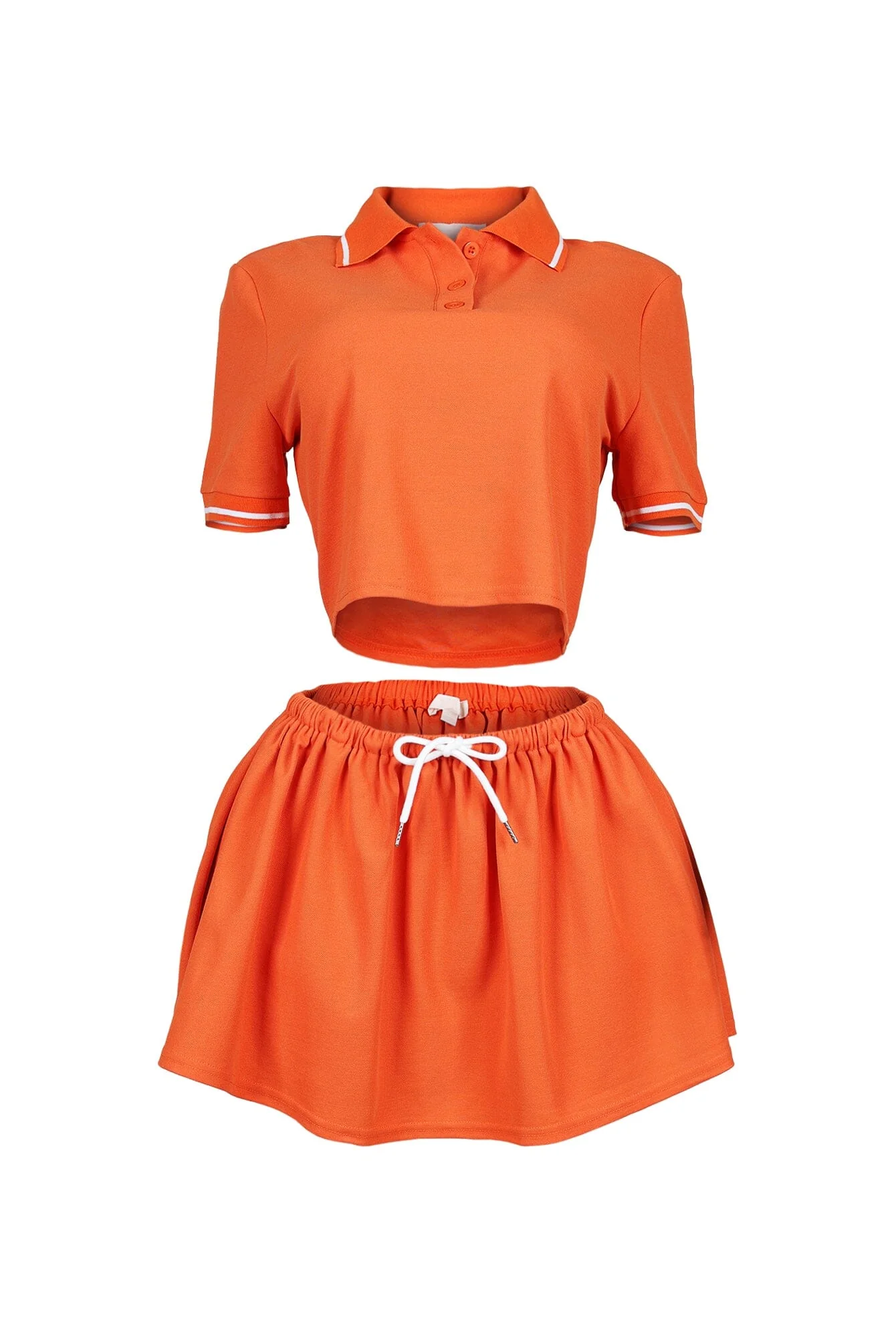 Pamela Polo Trim Crop Top & Skirt SET - Image 5