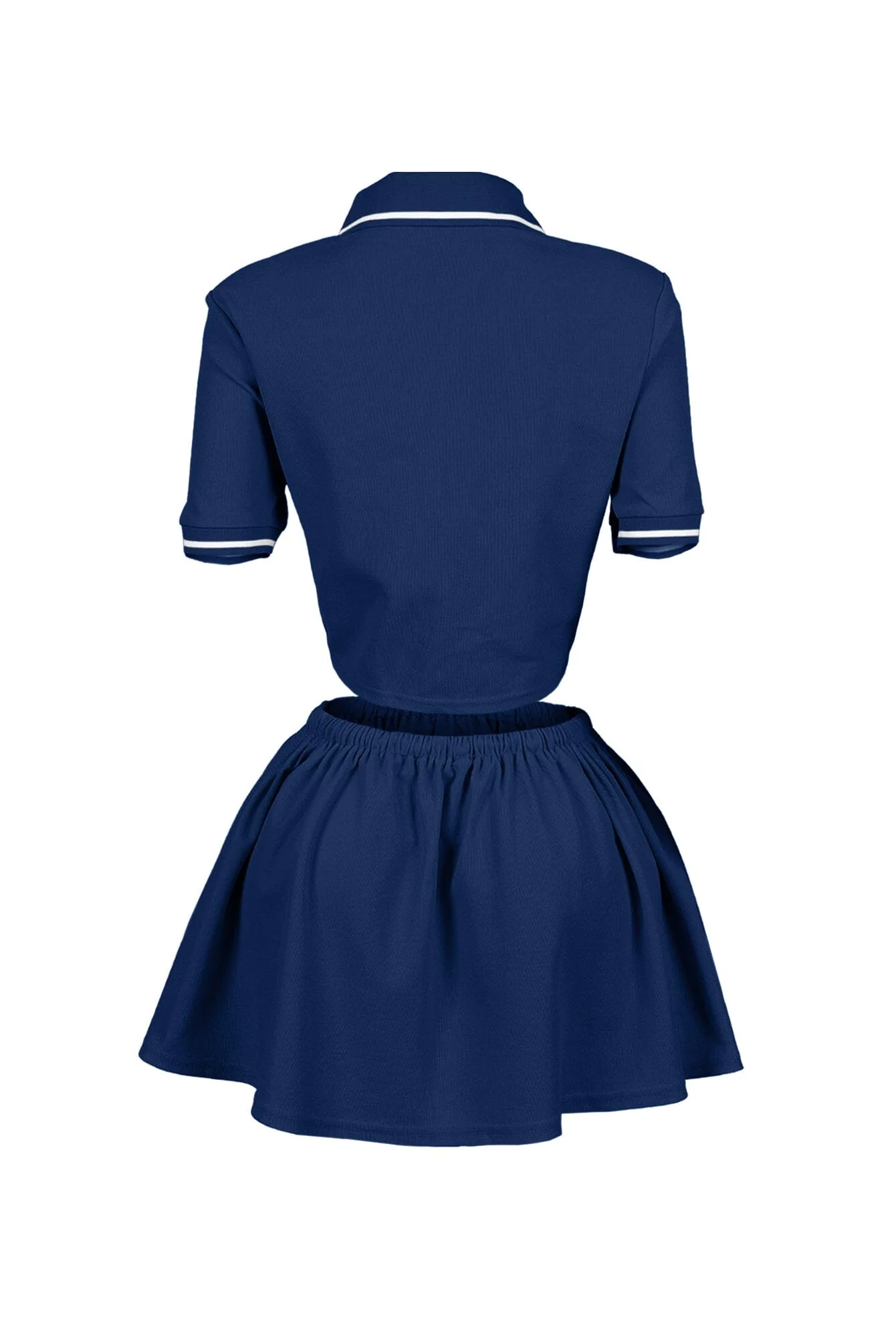Pamela Polo Trim Crop Top & Skirt SET - Image 8