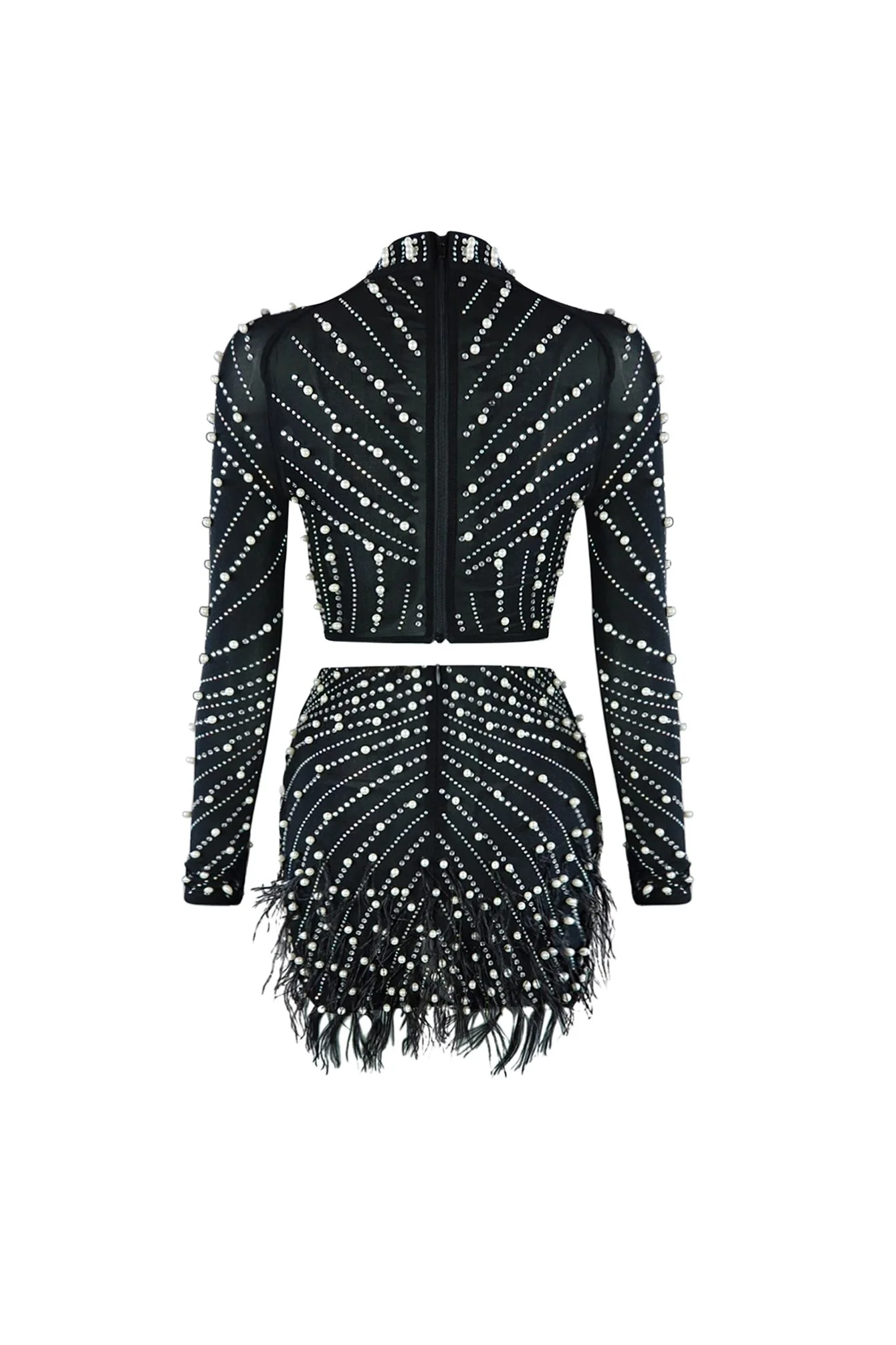 New Standard Stone and Pearl Top & Skirt SET - Image 6