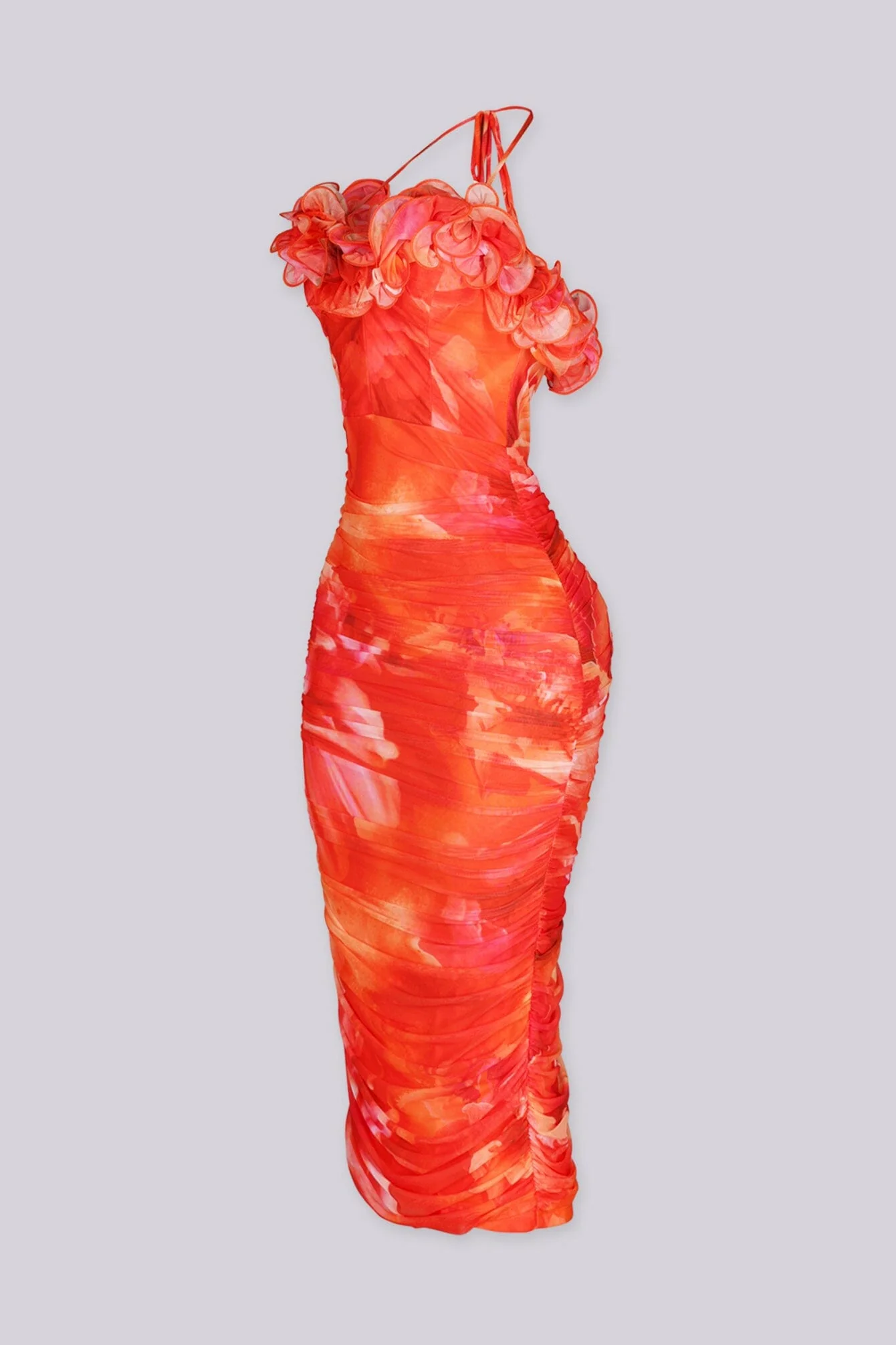 Petal Flame Slit Midi Dress - Image 4