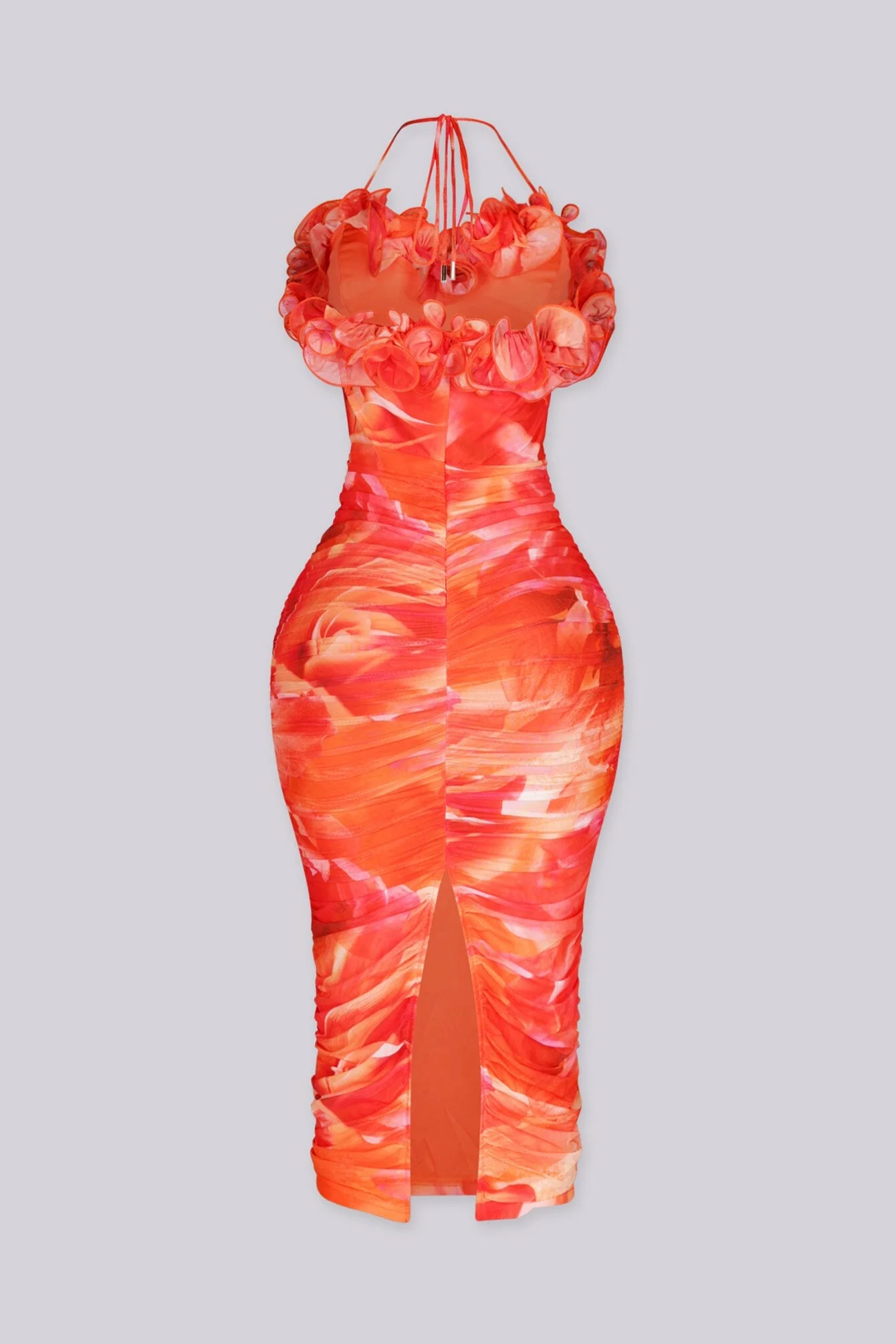 Petal Flame Slit Midi Dress - Image 5
