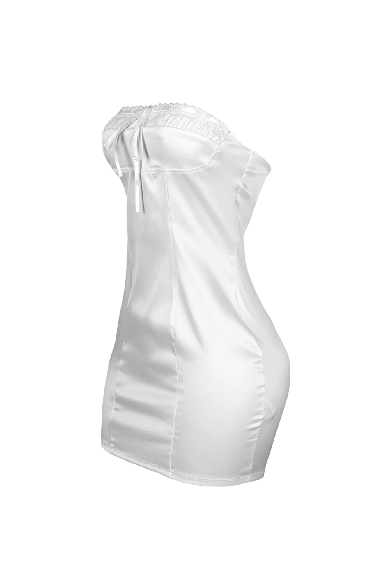 Petra Satin Tube Bustier Mini Dress - Image 9