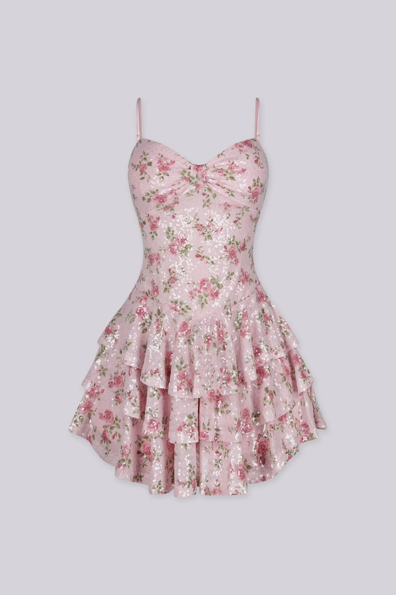 Pink Juliet Sequin Mini Dress - Image 3