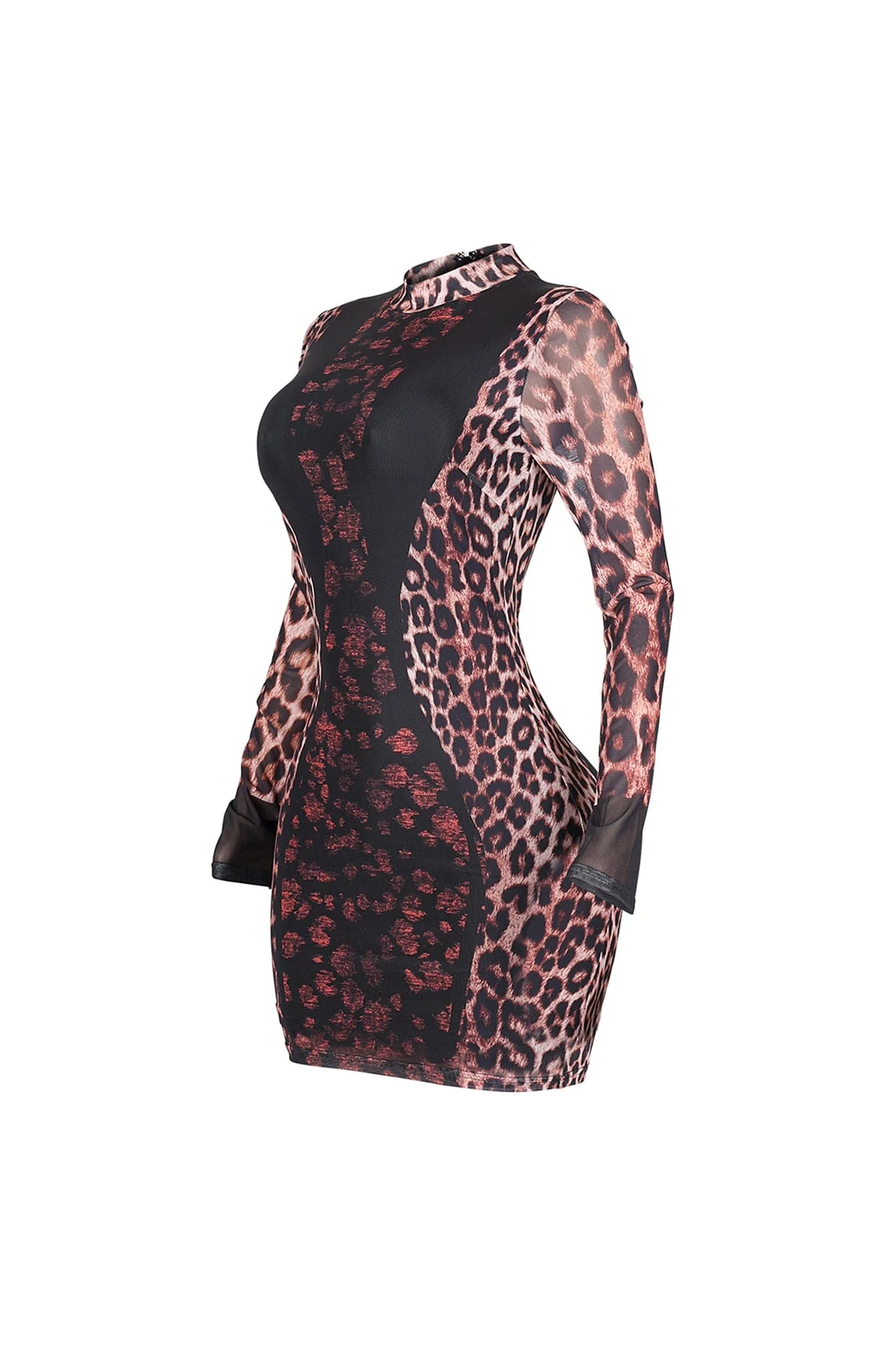 Polished Yet Wild Mesh Dress - Image 4