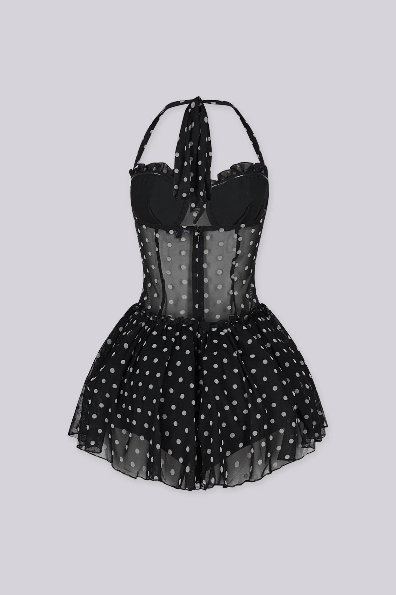 Poppy Dot Tulle Mini Dress - Image 6