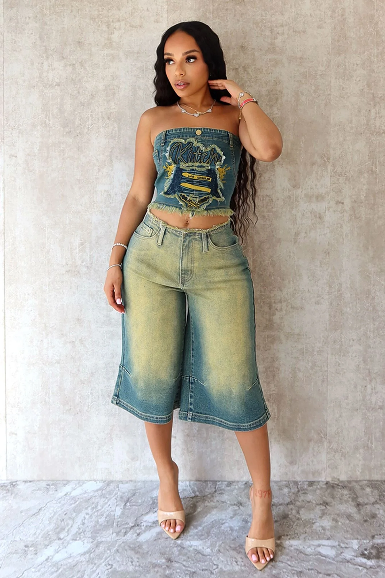 Priya Vintage Washed Tube Top - Image 2
