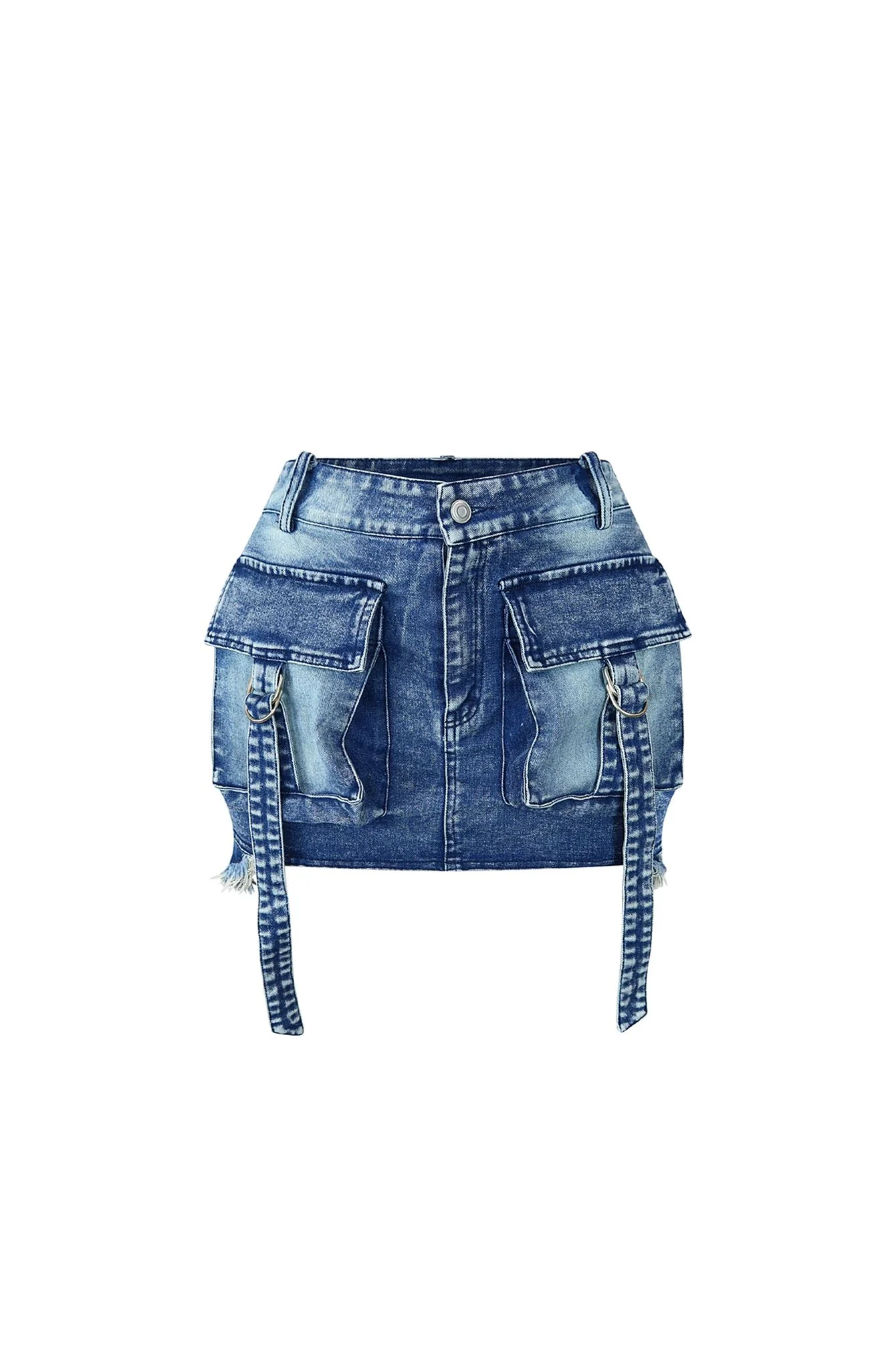 Problems Vintage Cargo Denim Skirt - Image 4