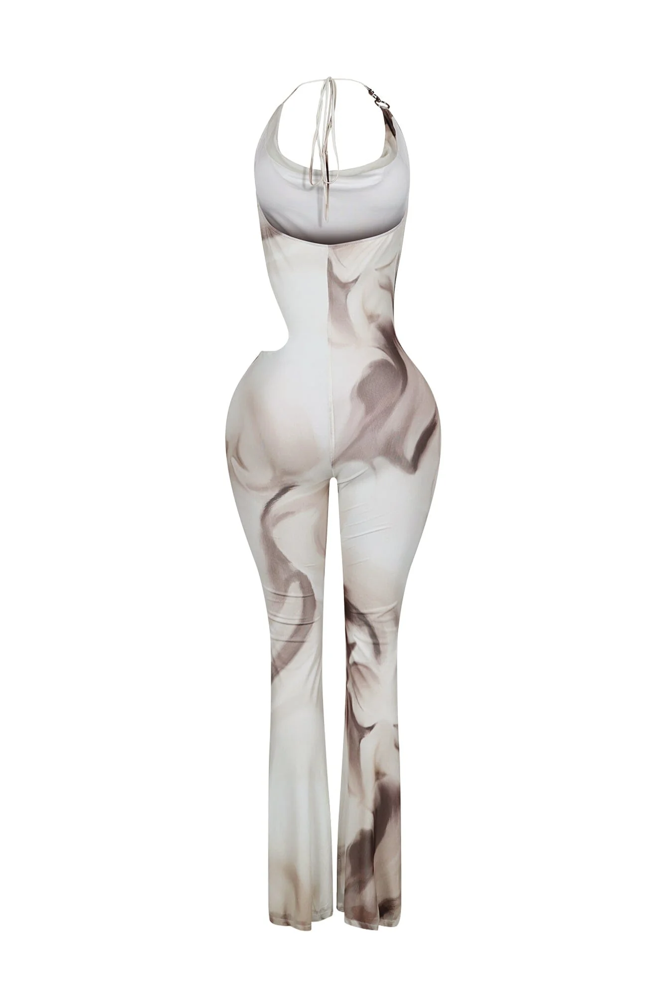 Quasar Mesh Print Cowl Neck Jumpsuit - Image 8
