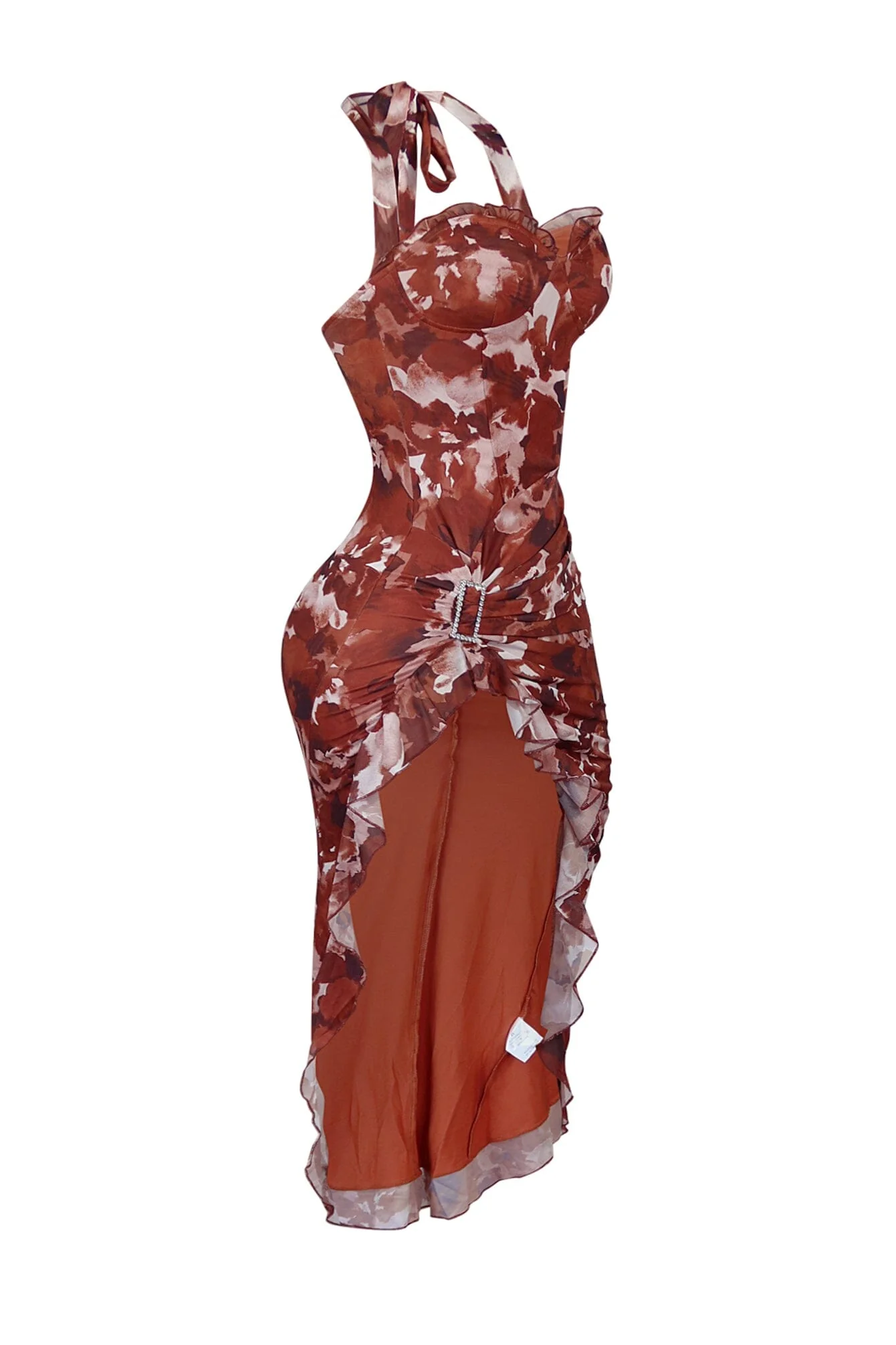 Real Romantic Mesh Ruffled Maxi Dress - Image 7
