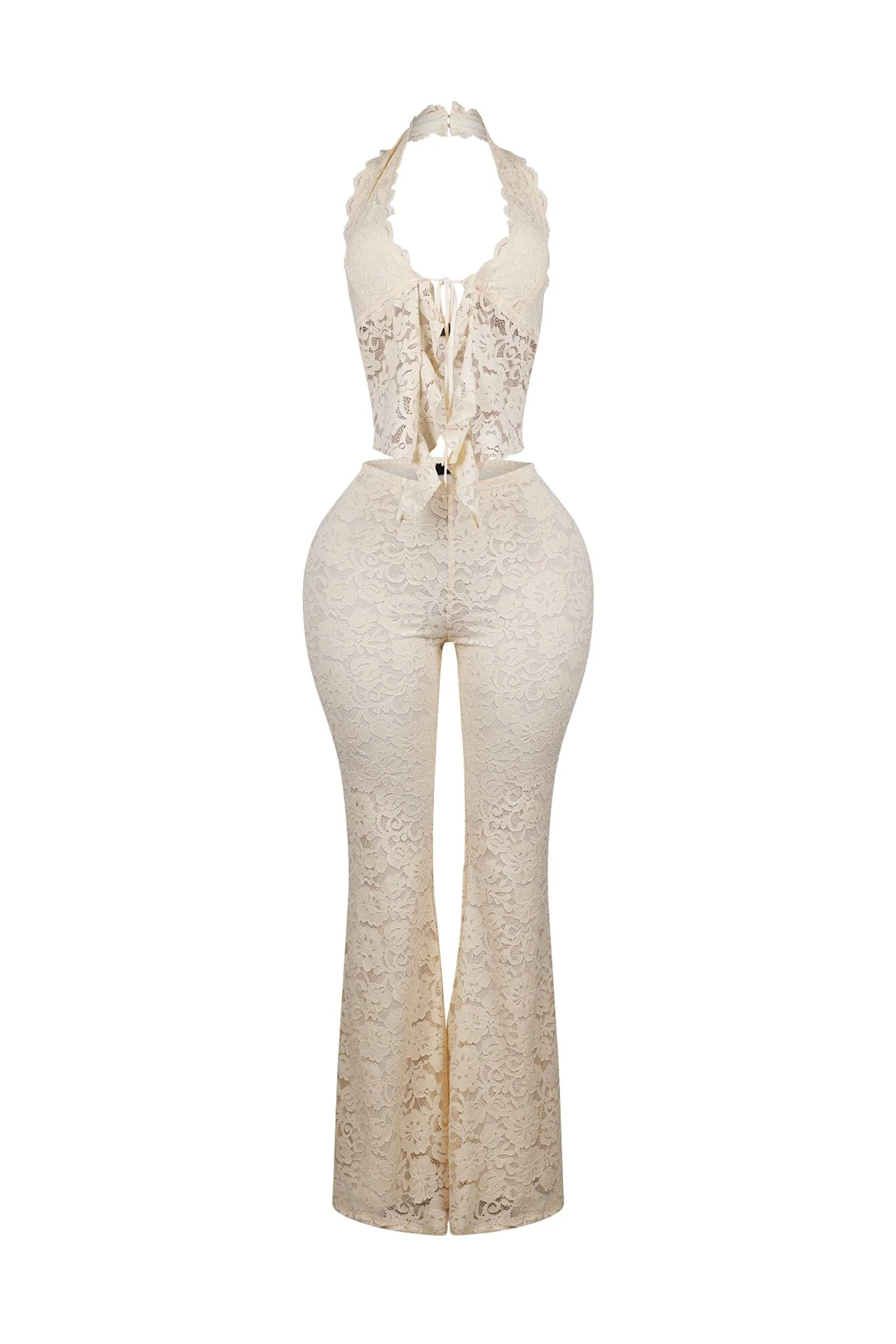 Refined Flare Duo Lace Top & Pants SET - Image 10