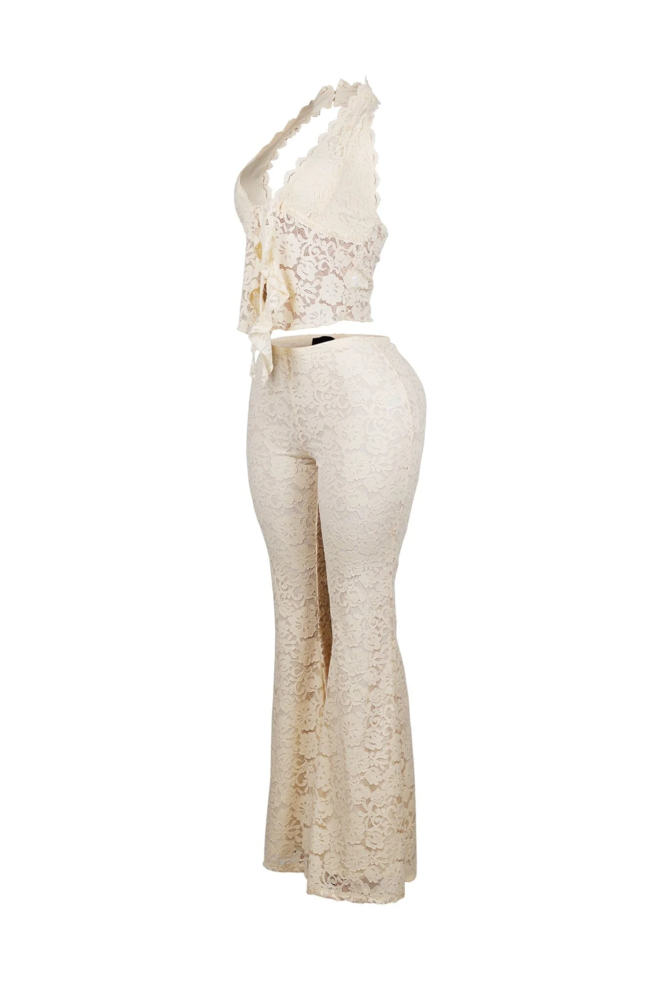 Refined Flare Duo Lace Top & Pants SET - Image 13