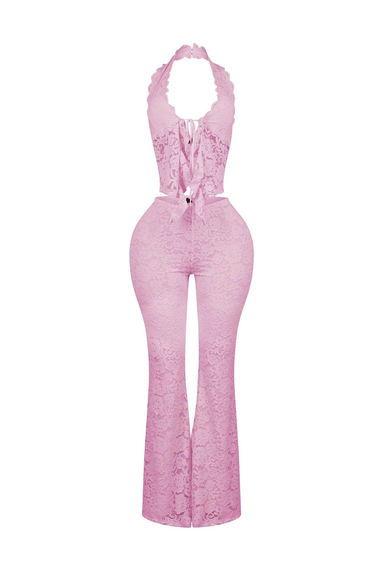 Refined Flare Duo Lace Top & Pants SET - Image 8