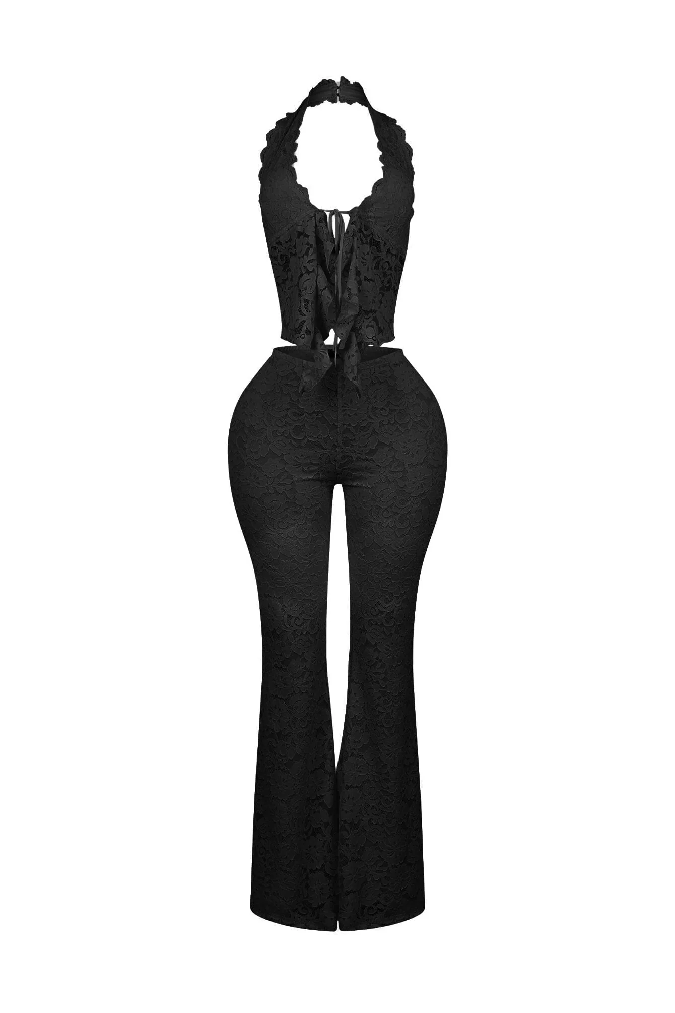 Refined Flare Duo Lace Top & Pants SET - Image 9