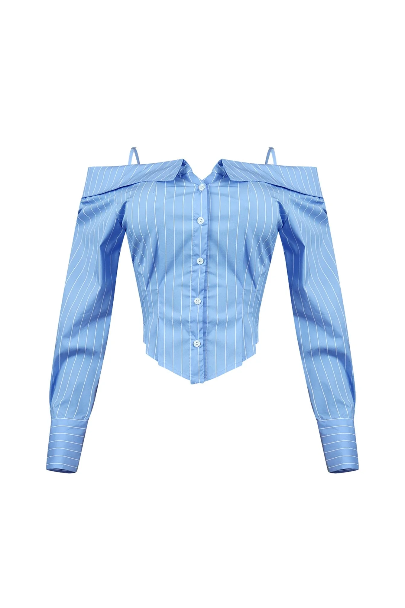 Remy Striped Shoulder Button Down Shirt - Image 4
