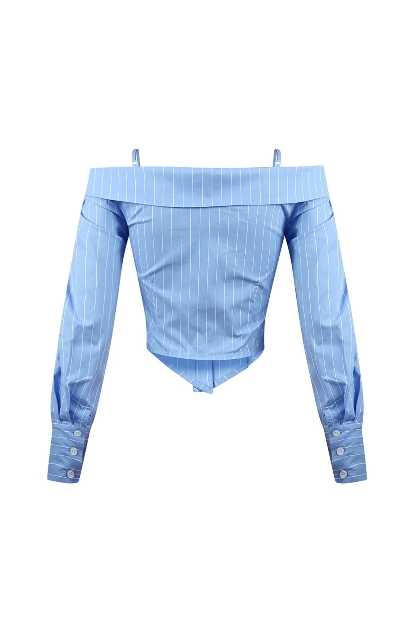 Remy Striped Shoulder Button Down Shirt - Image 5