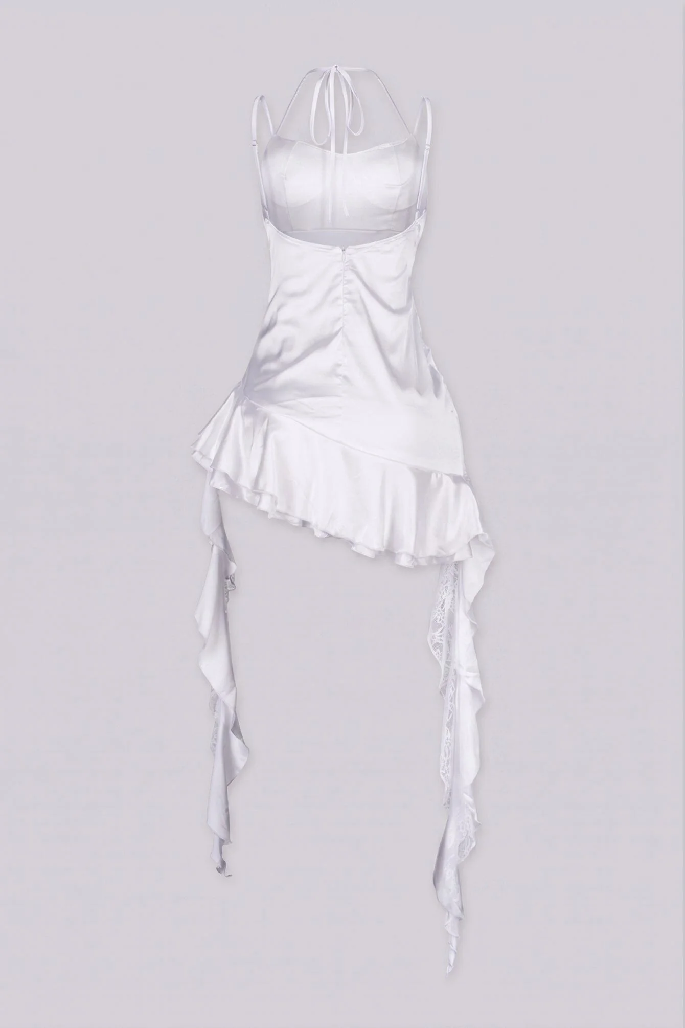 Renee Satin Cowl Neck Mini Dress - Image 4