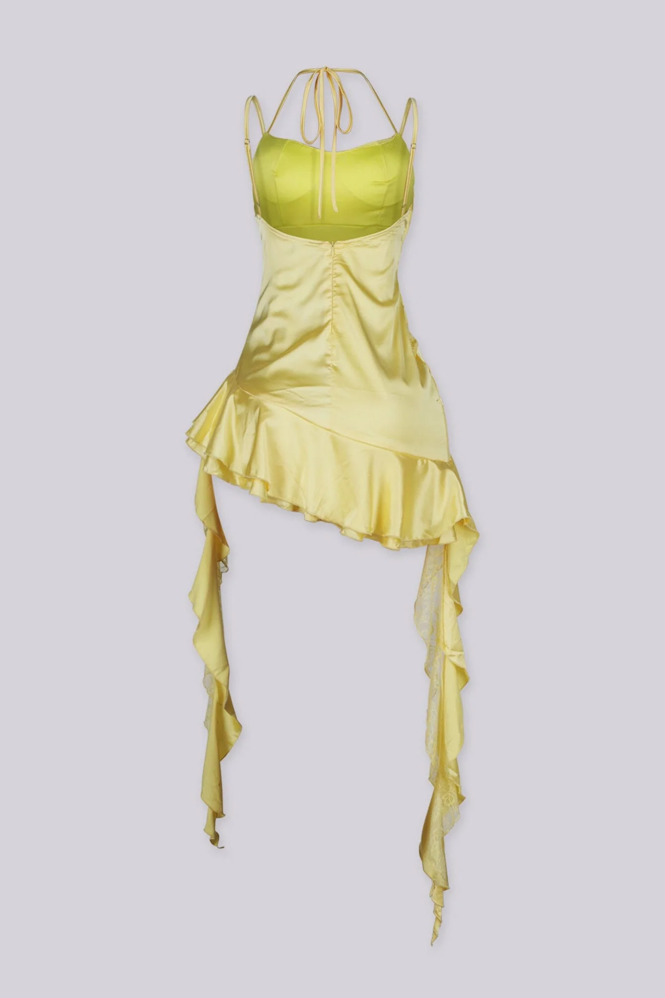 Renee Satin Cowl Neck Mini Dress - Image 6