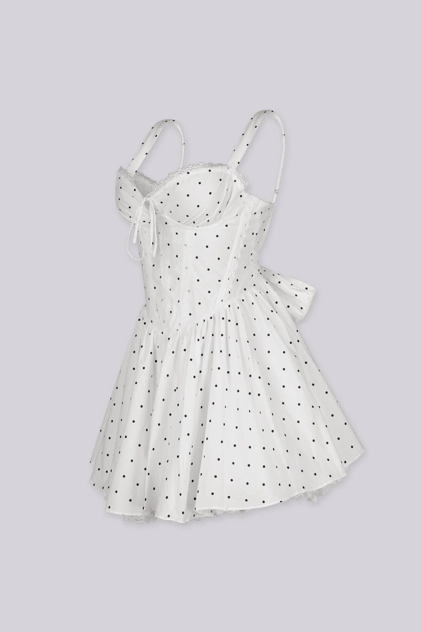 Retro Romance Polka Dot Mini Dress - Image 5