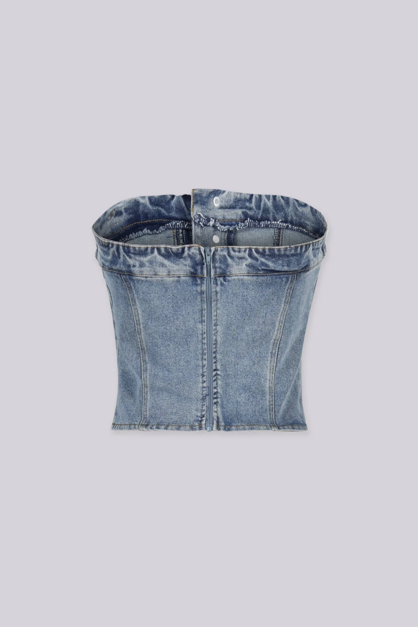 Reworked Denim Tube Top - Image 4