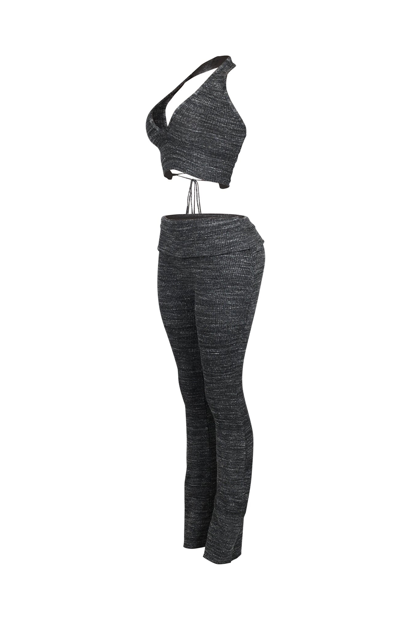Riptide Ribbed Knit Halter Top & Pants SET - Image 7