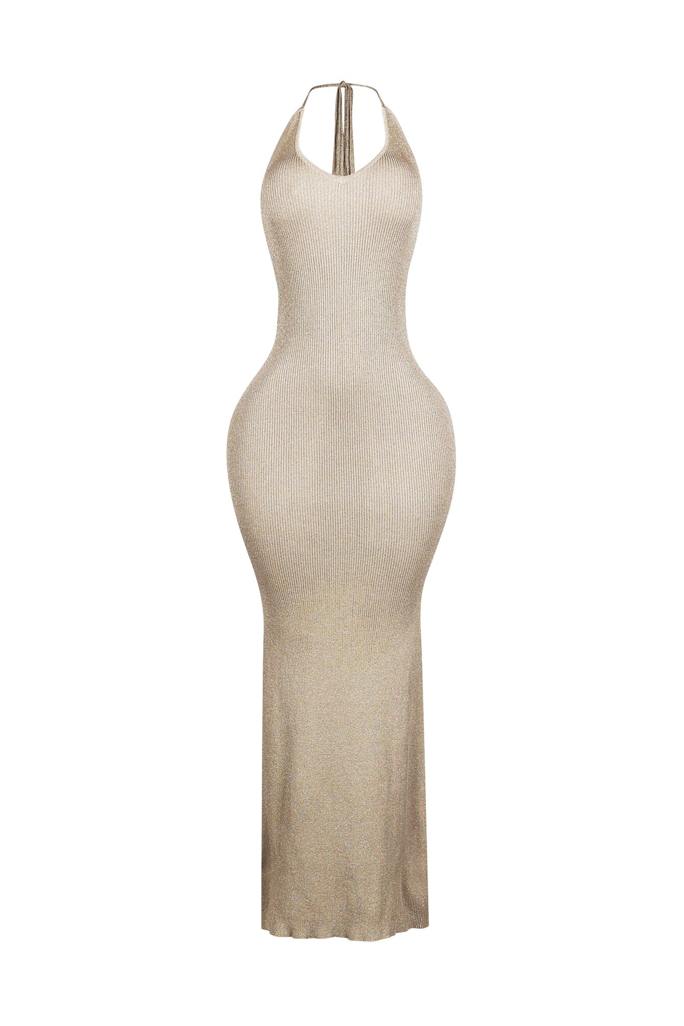 Rivexa Glitter Lurex Ribbed Maxi Dress - Image 7
