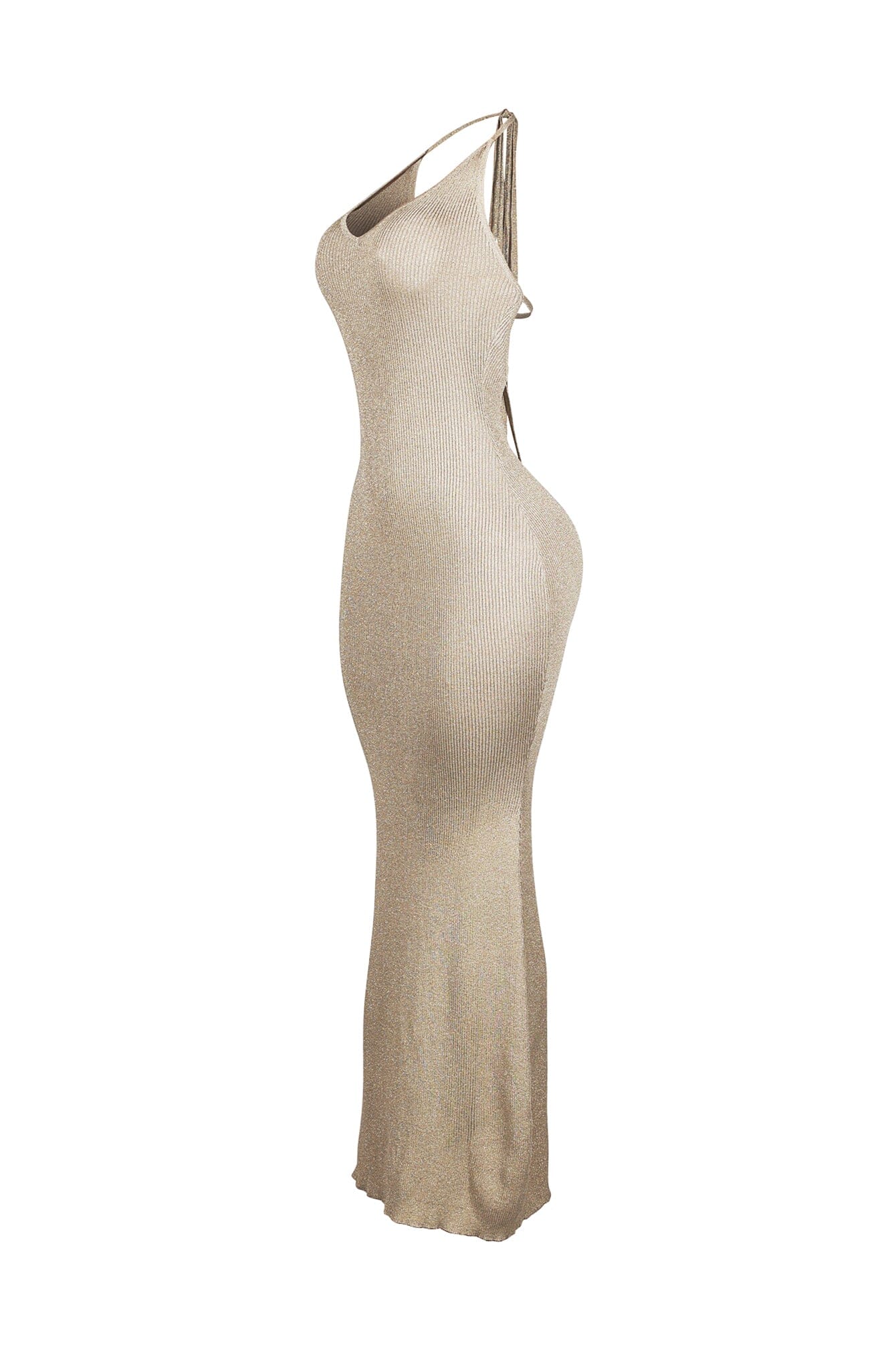 Rivexa Glitter Lurex Ribbed Maxi Dress - Image 9