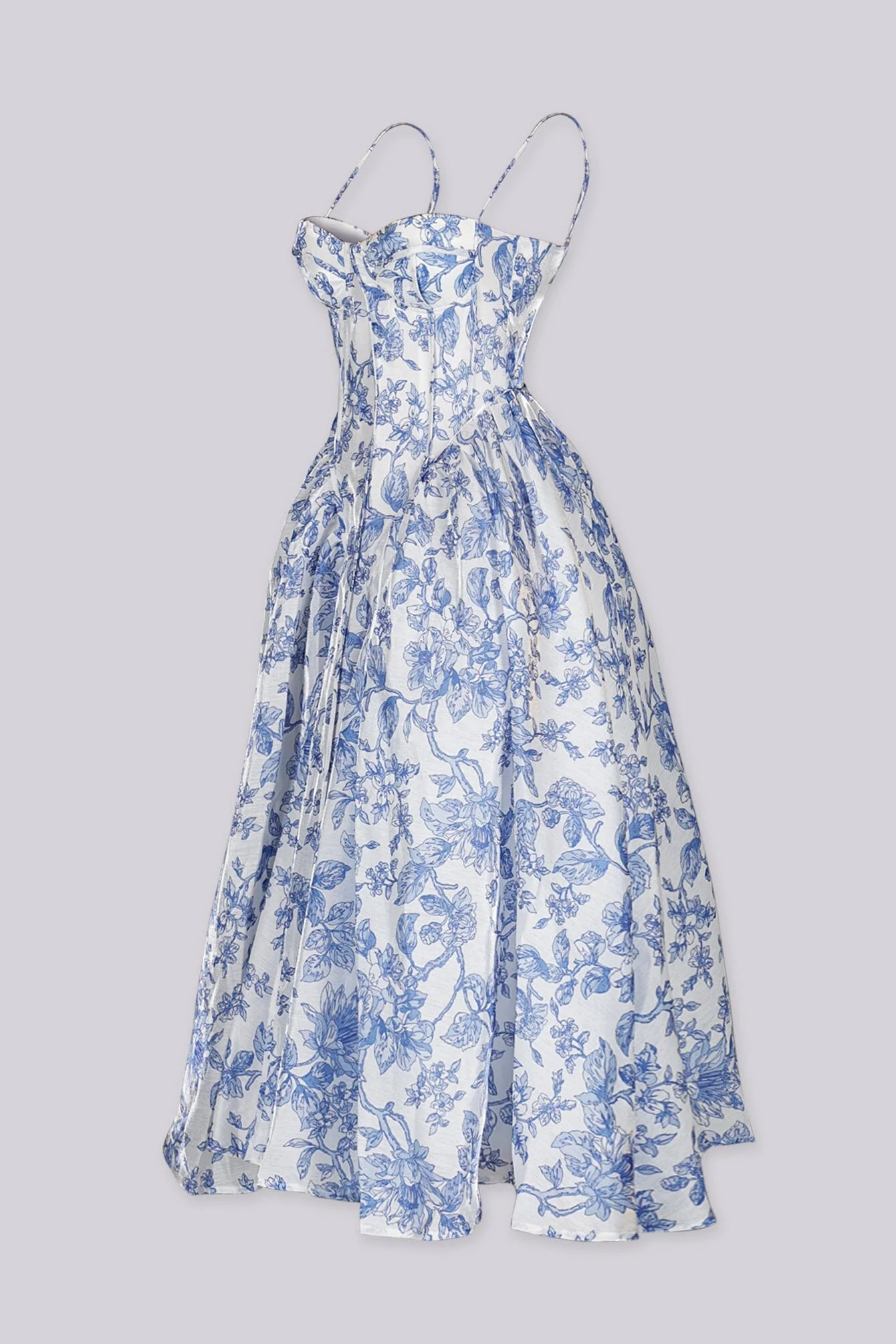 Riviera Bloom Corset Midi Dress - Image 4