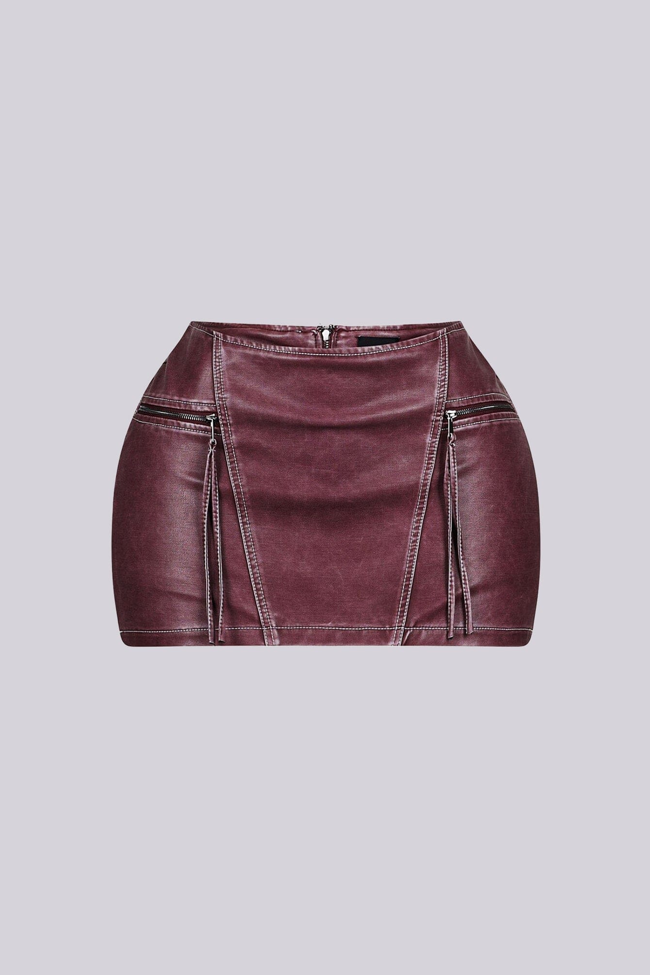 Robyn Faux Leather Low Rise Micro Skirt - Image 6