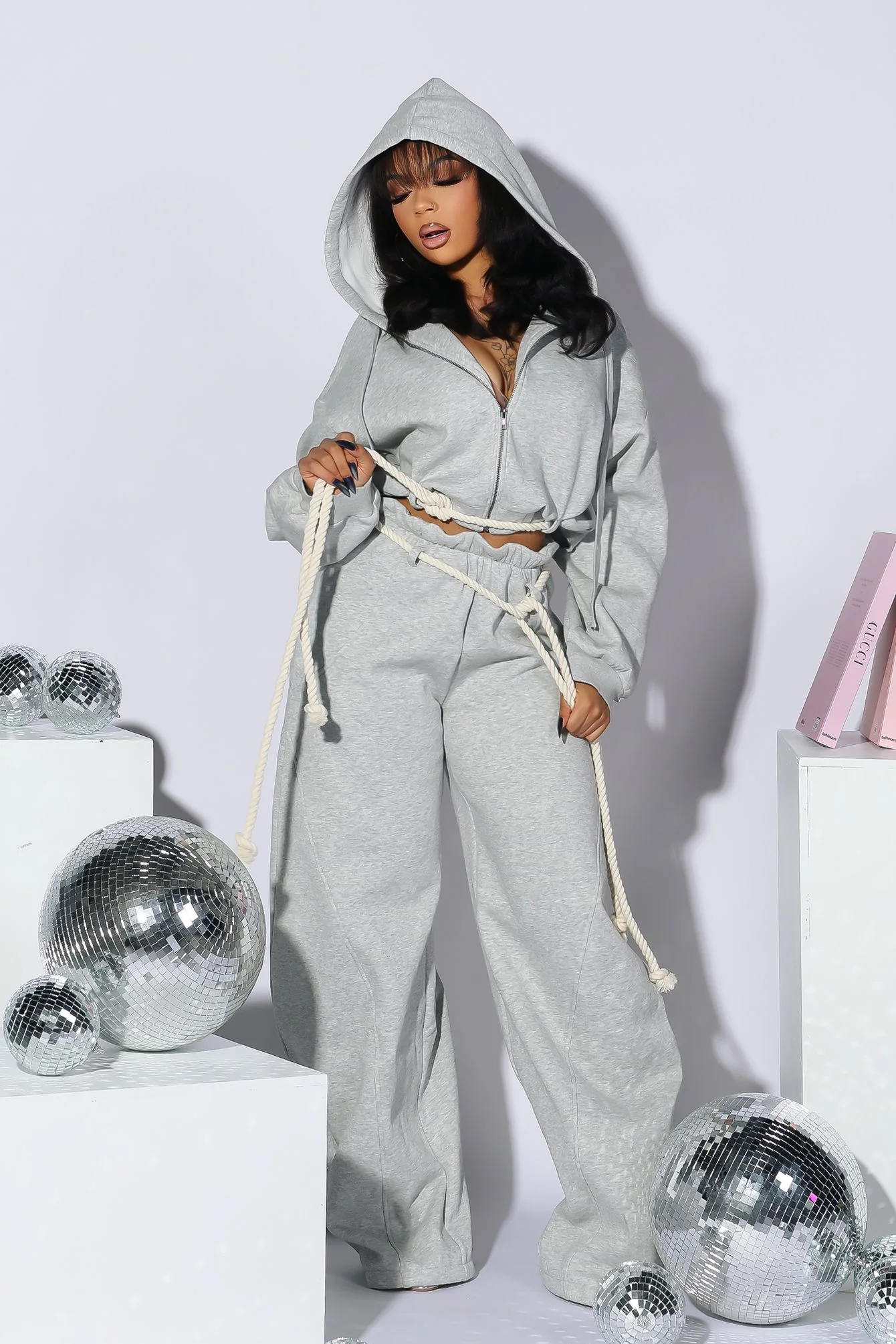 Rope Riot Zip Up Hoodie & Pants SET - Image 2