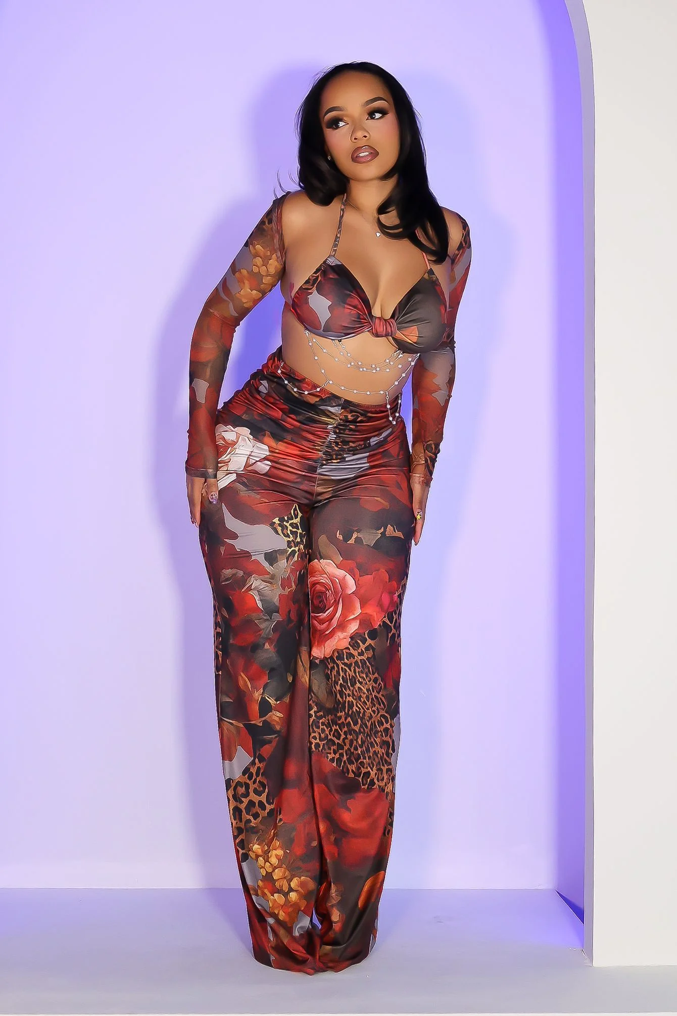 Rosabel Mesh Bolero Jumpsuit - Image 3