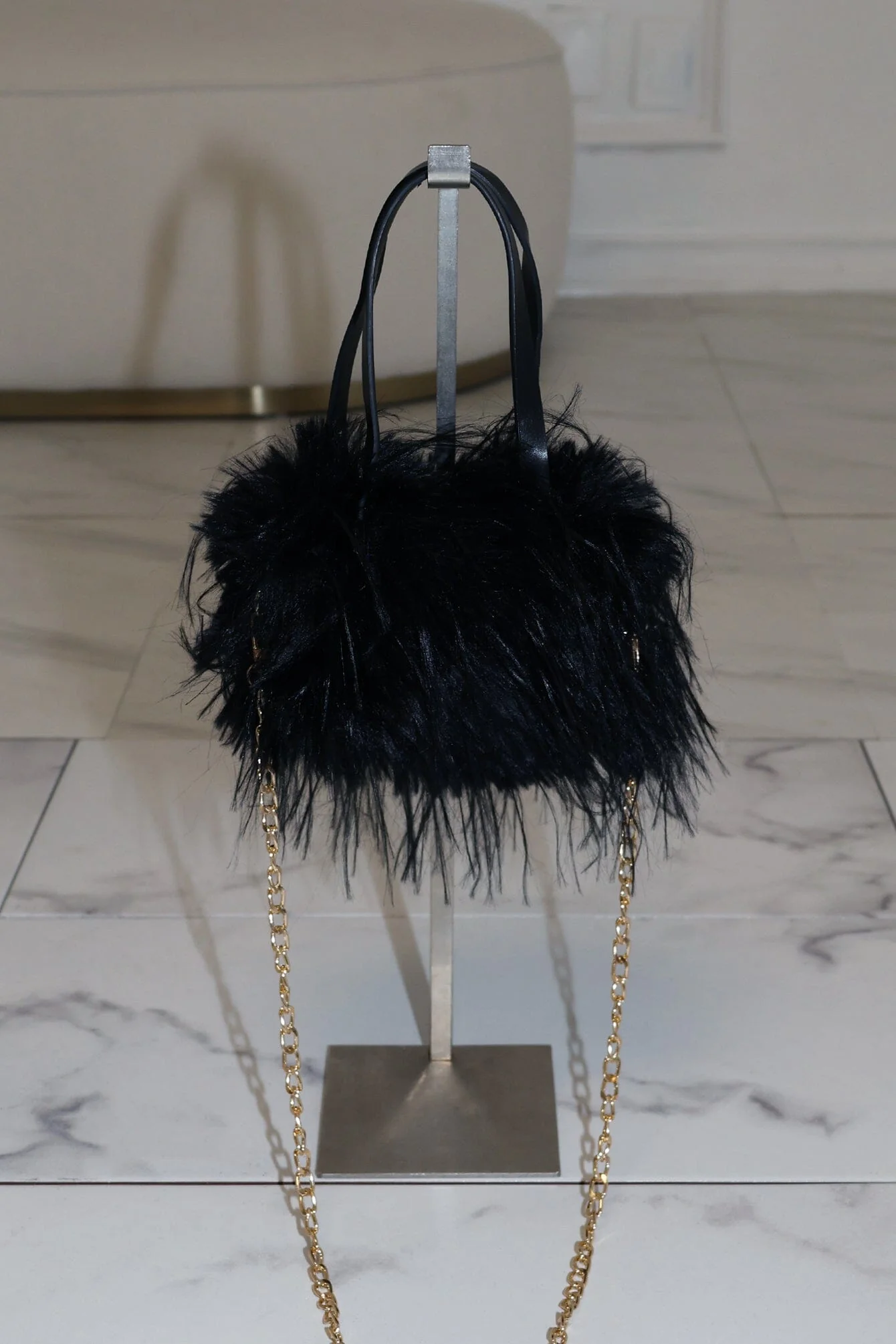 Rosetta Faux Fur Mini Bag - Image 4