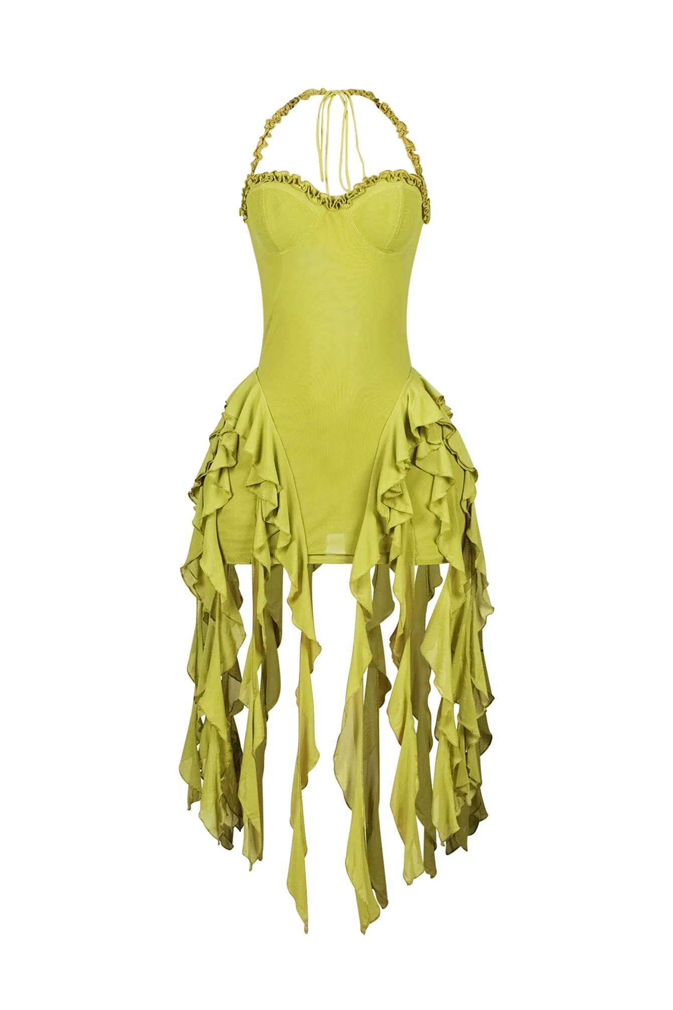 Rumba Mesh Ruffled Mini Dress - Image 11