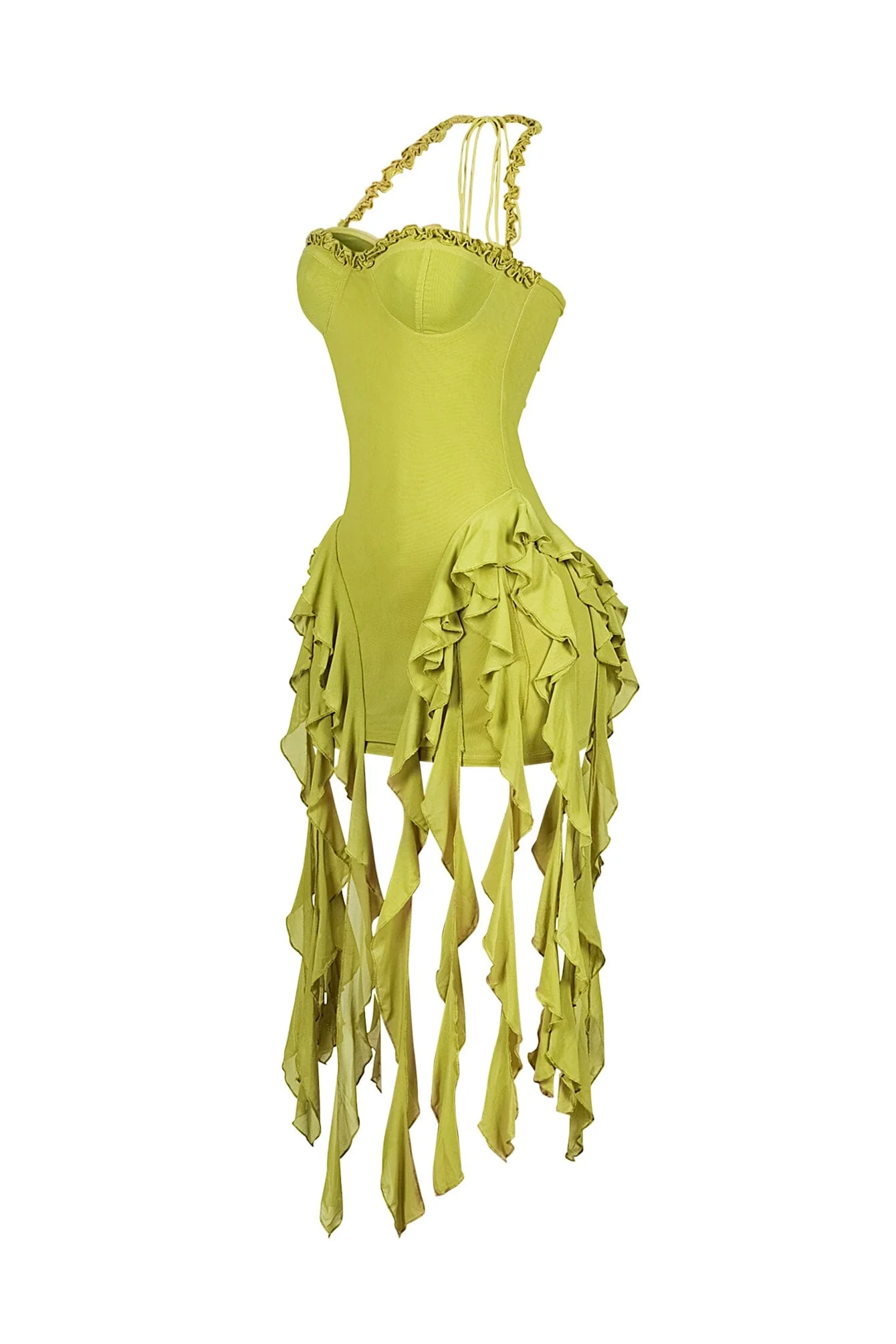Rumba Mesh Ruffled Mini Dress - Image 13
