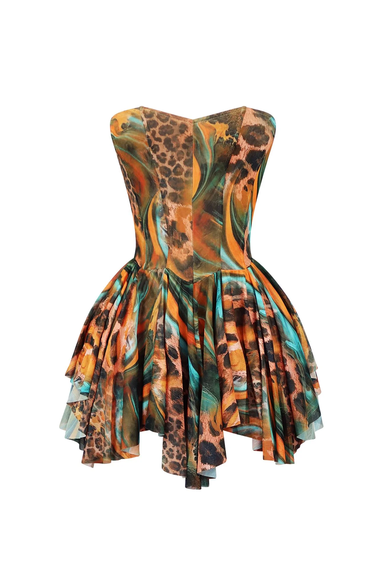 Ruthless Mesh Pleated Corset Mini Dress - Image 3