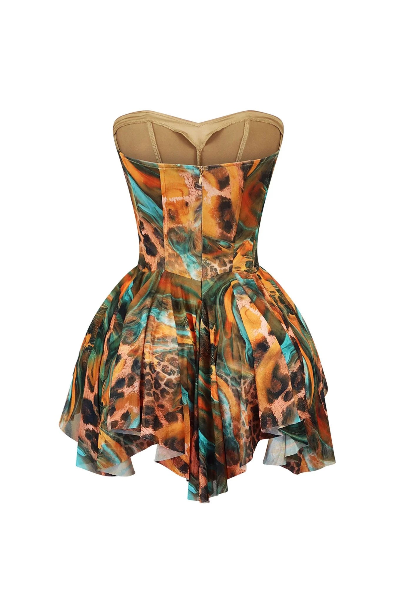 Ruthless Mesh Pleated Corset Mini Dress - Image 4