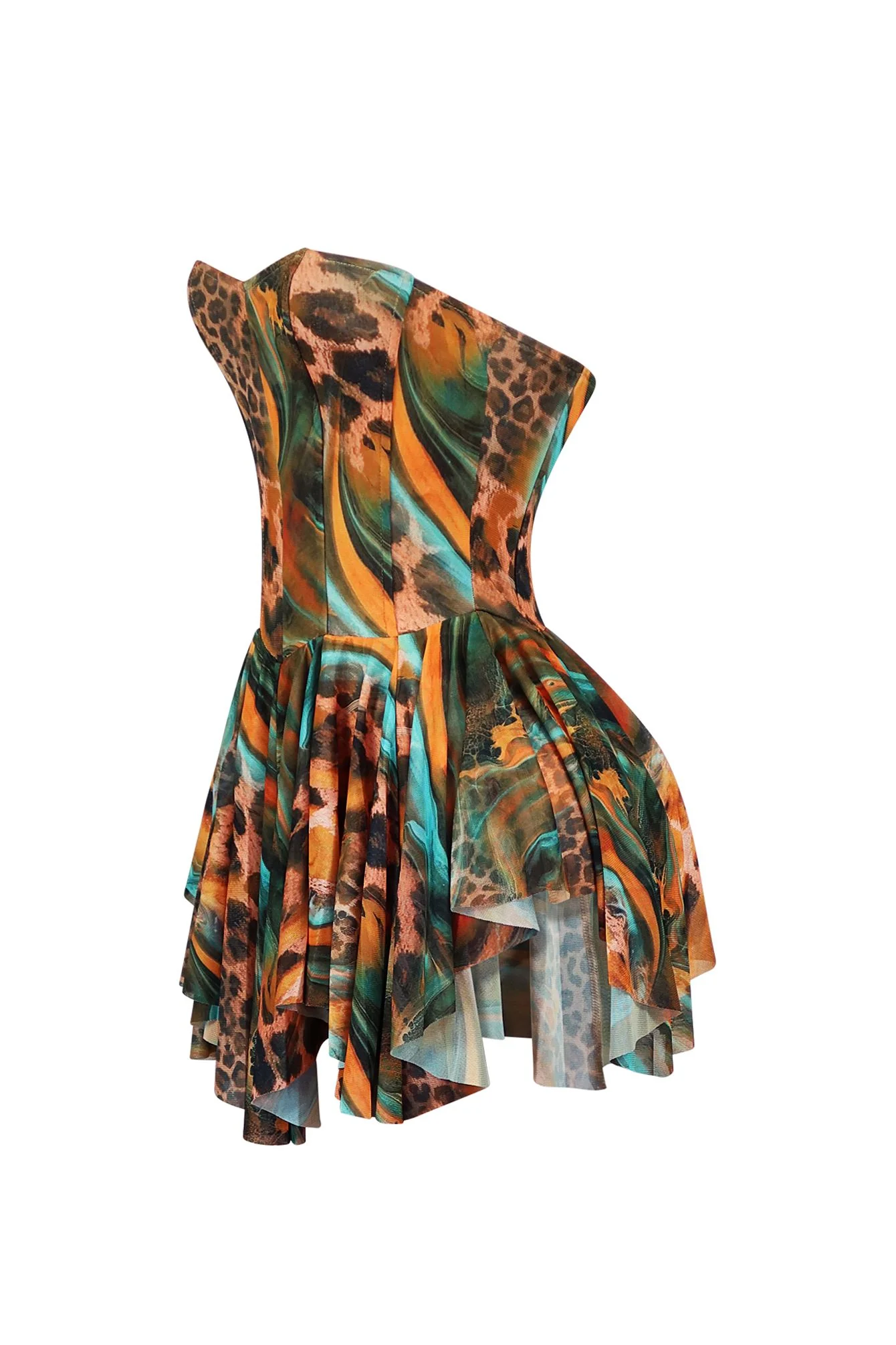 Ruthless Mesh Pleated Corset Mini Dress - Image 5