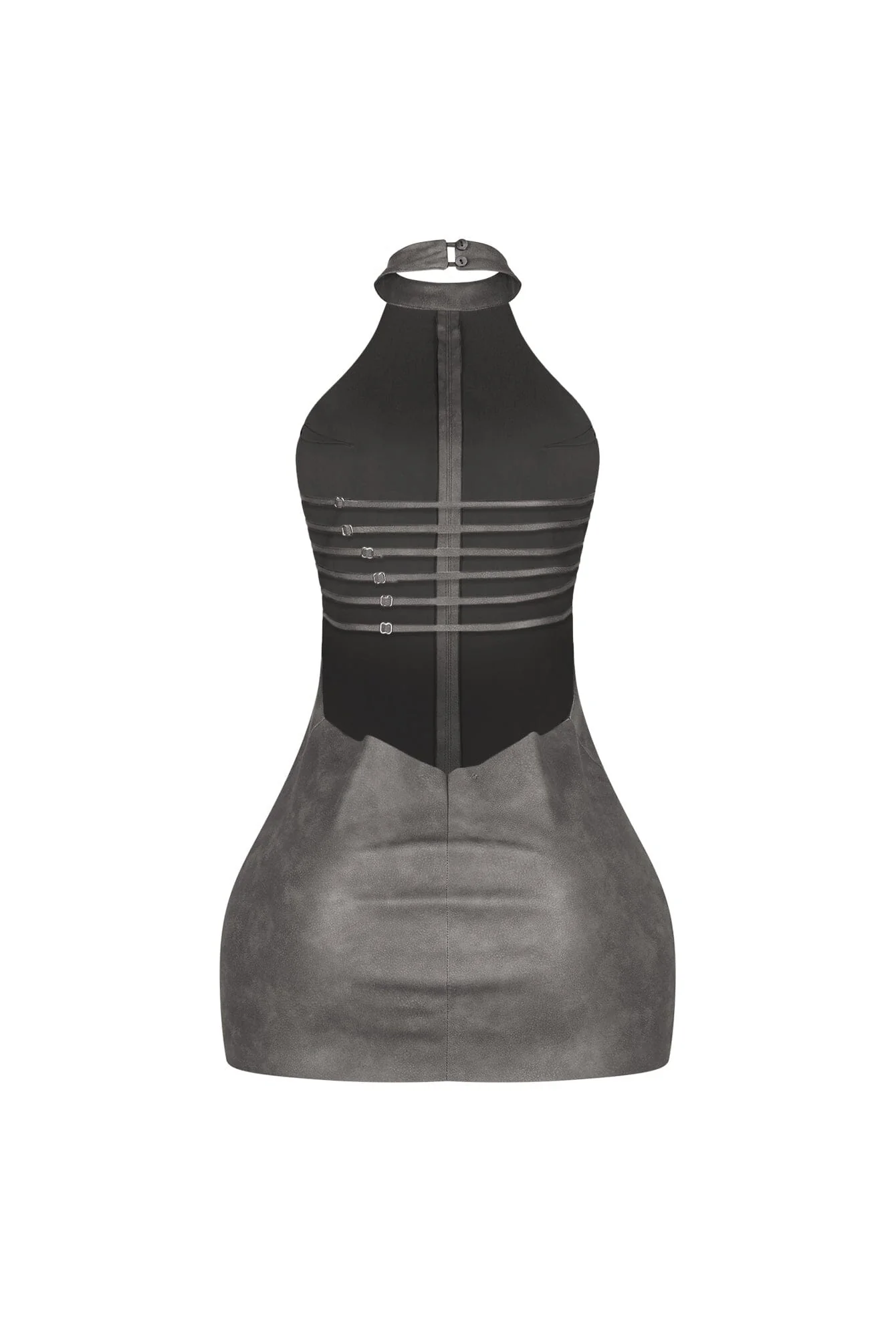 Saddle Up PU Halter Mini Dress - Image 11