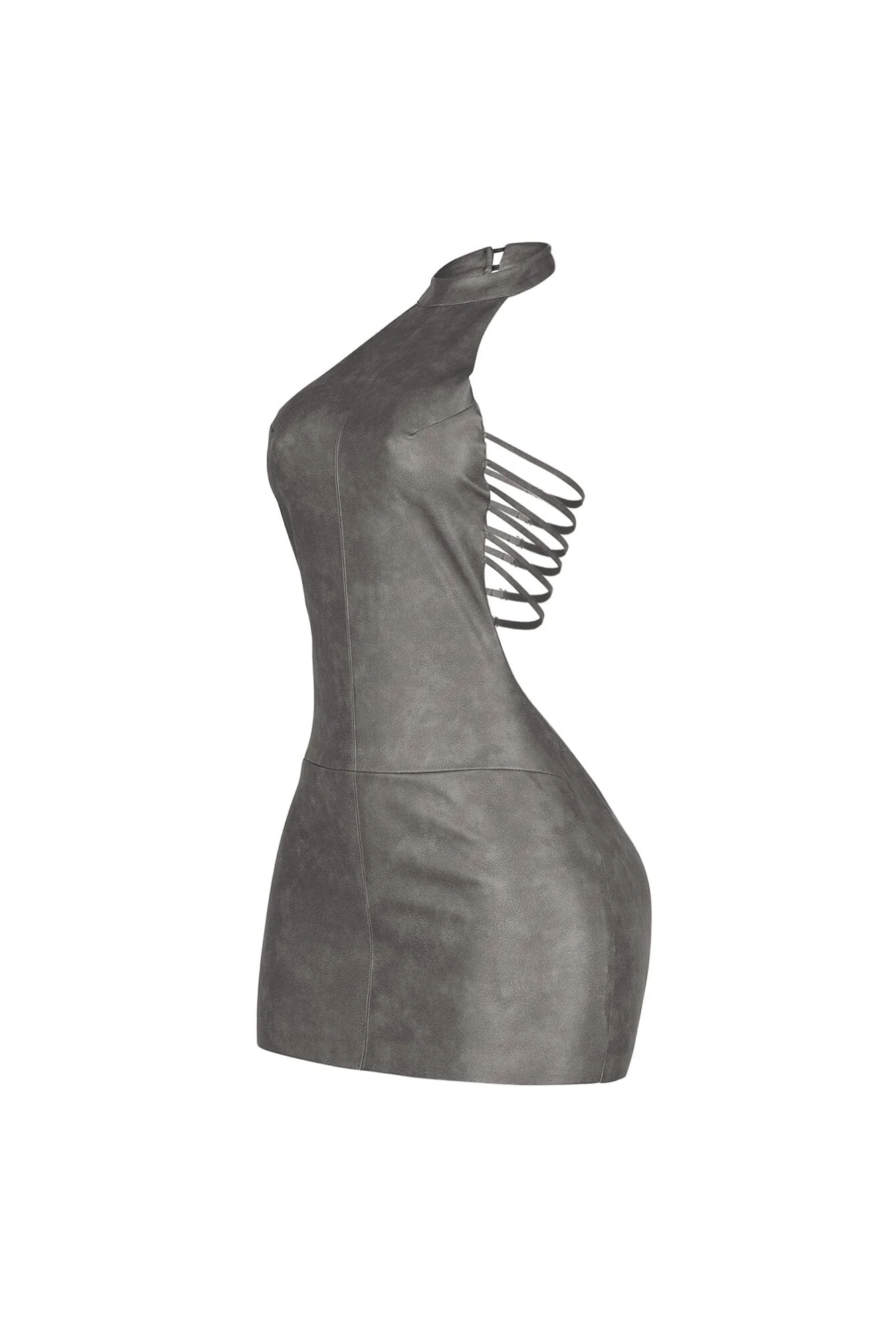 Saddle Up PU Halter Mini Dress - Image 9