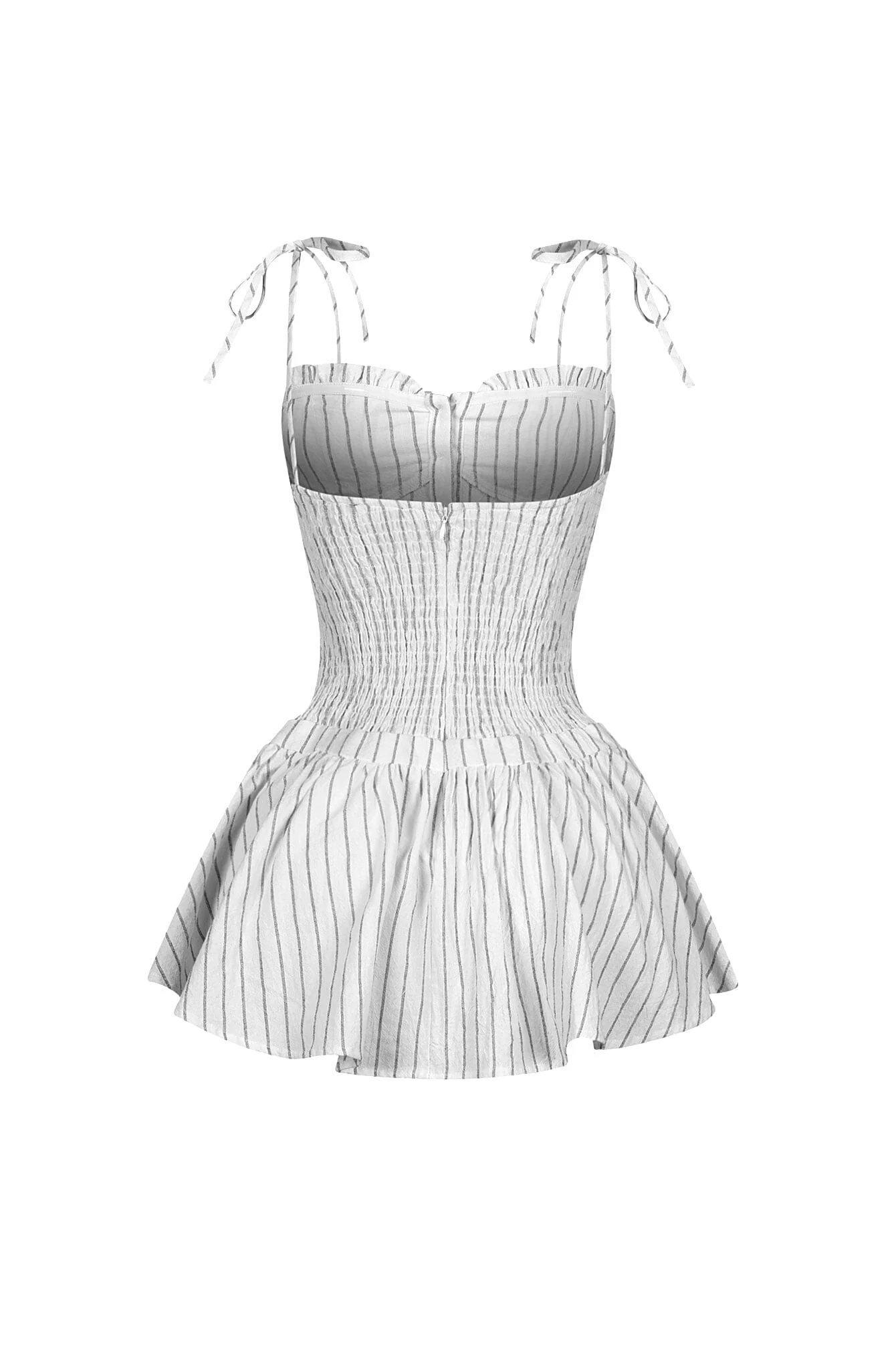 Safi Linen Smocking Bustier Mini Dress - Image 10