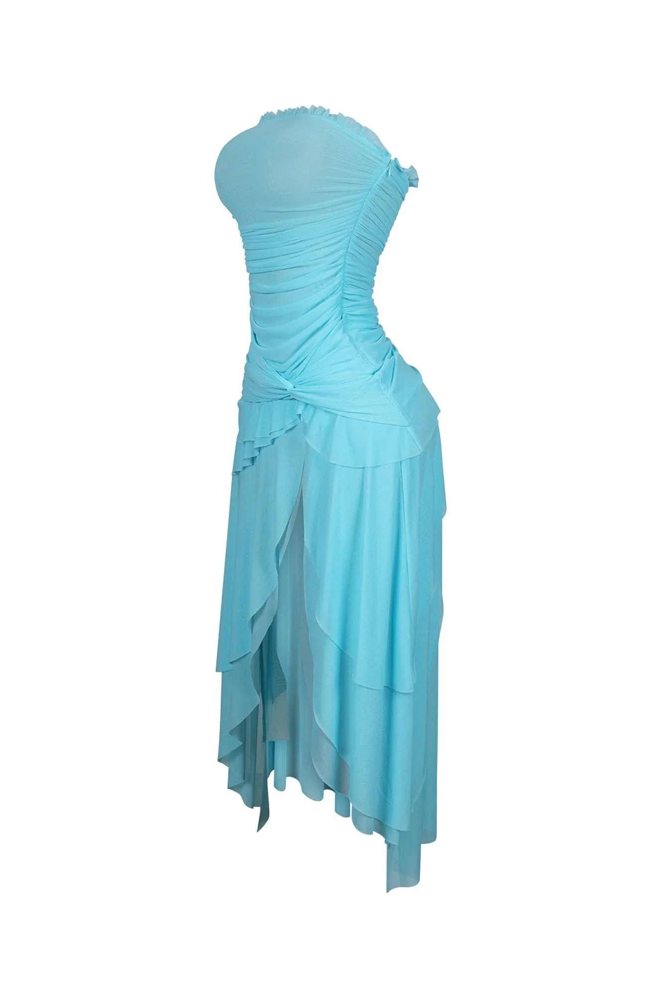 Sahara Mesh Ruffled Tube Midi Dress - Image 9