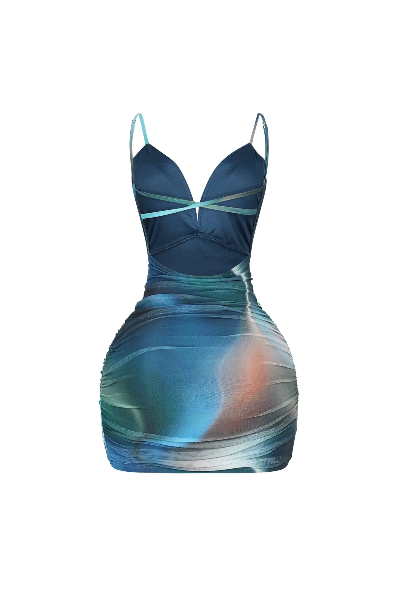 Saphira Mesh Print Mini Dress - Image 6