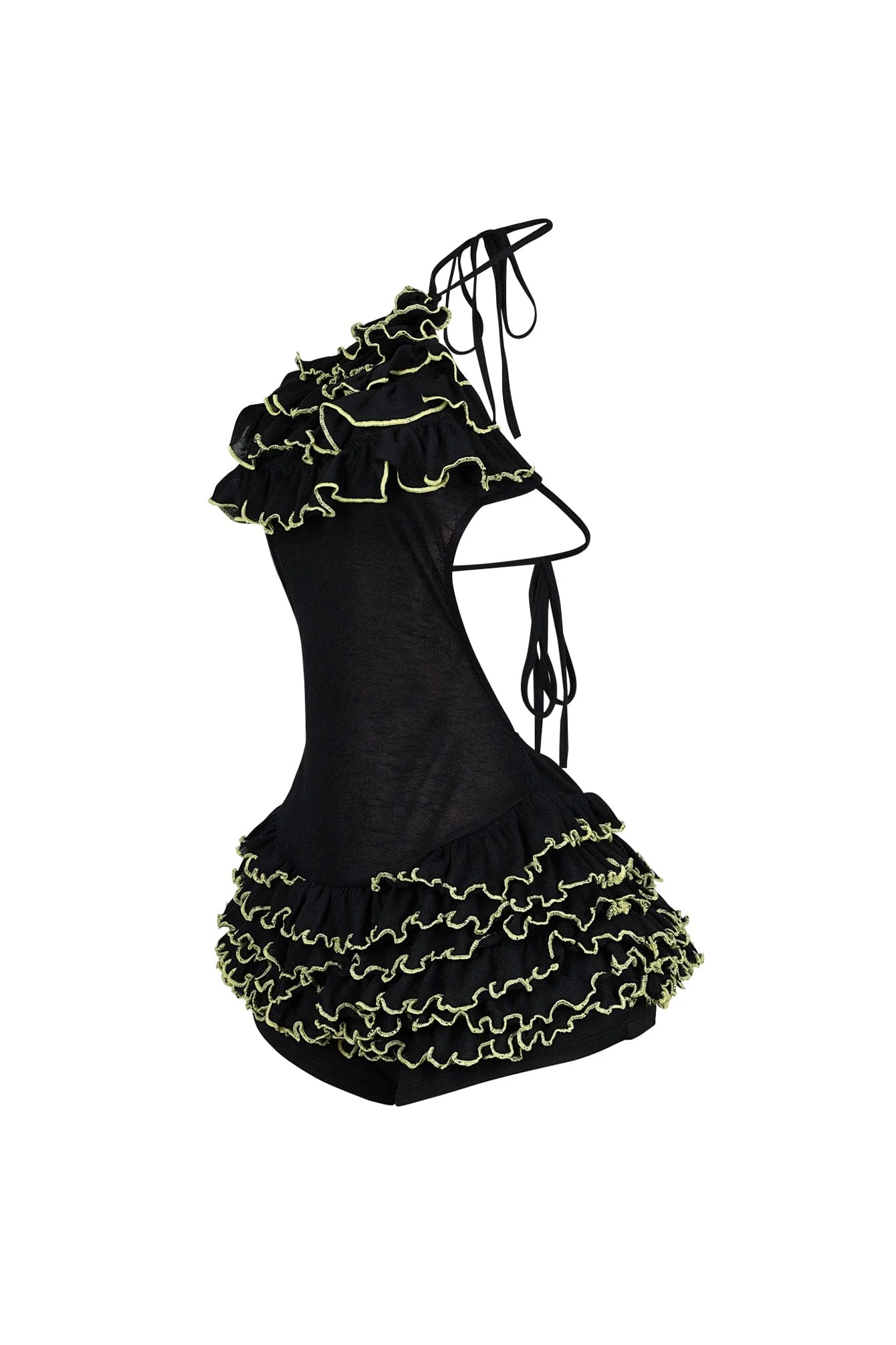 Sayaka Ruffled Halter Neck Mini Dress - Image 5