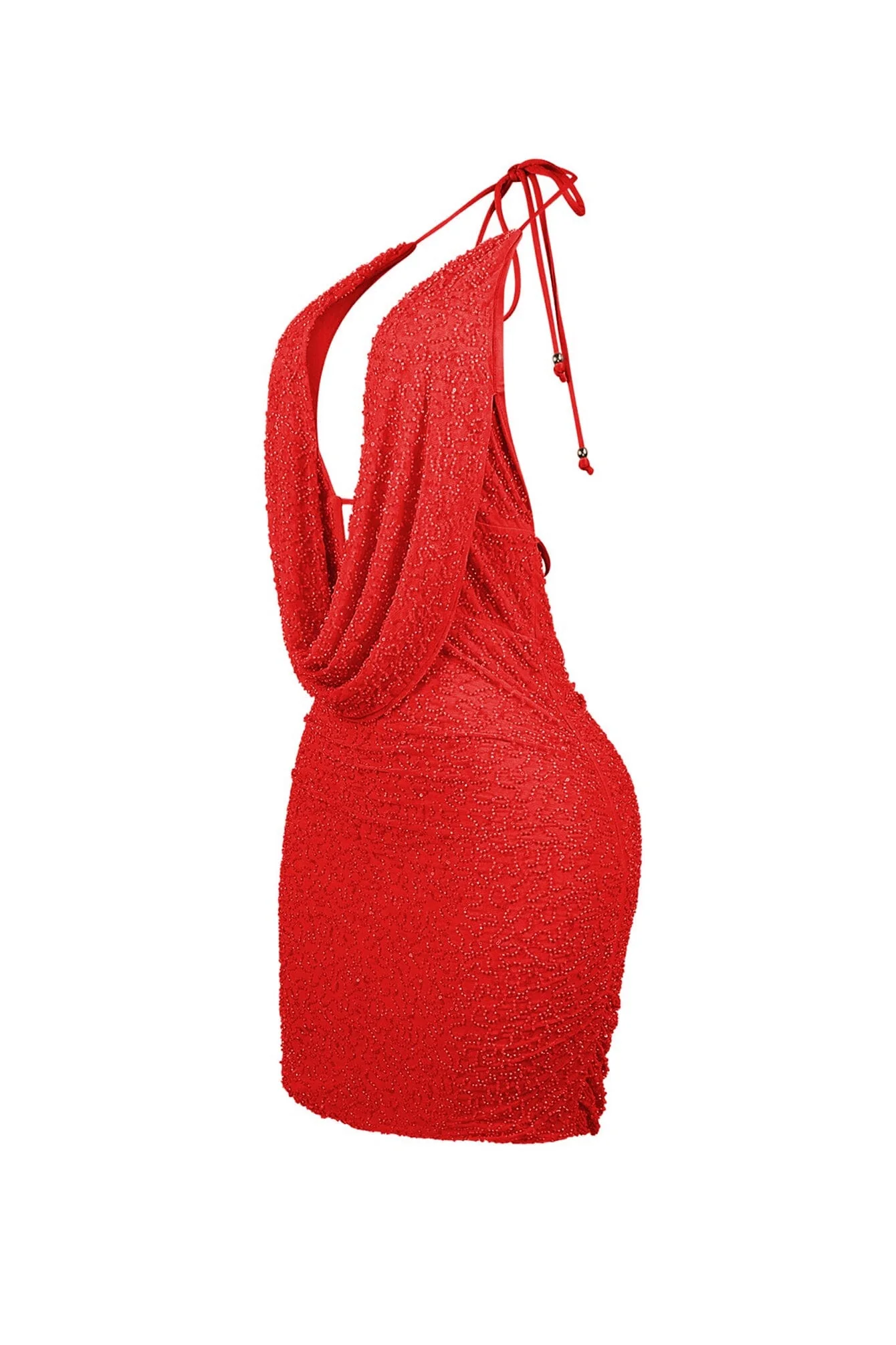 Scalelight Beaded Halter Mini Dress - Image 7