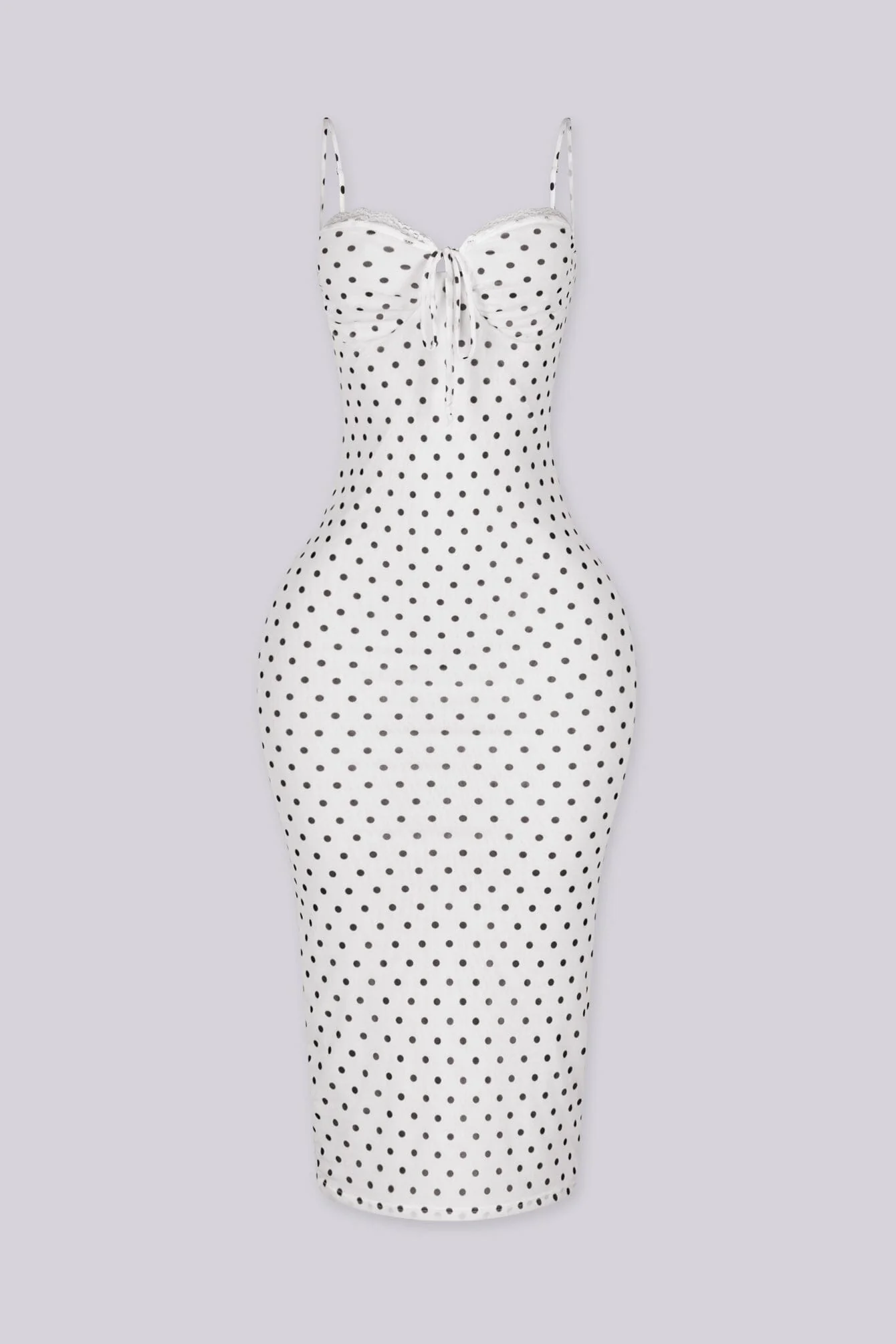 Selvia Polka Dot Midi Dress - Image 4