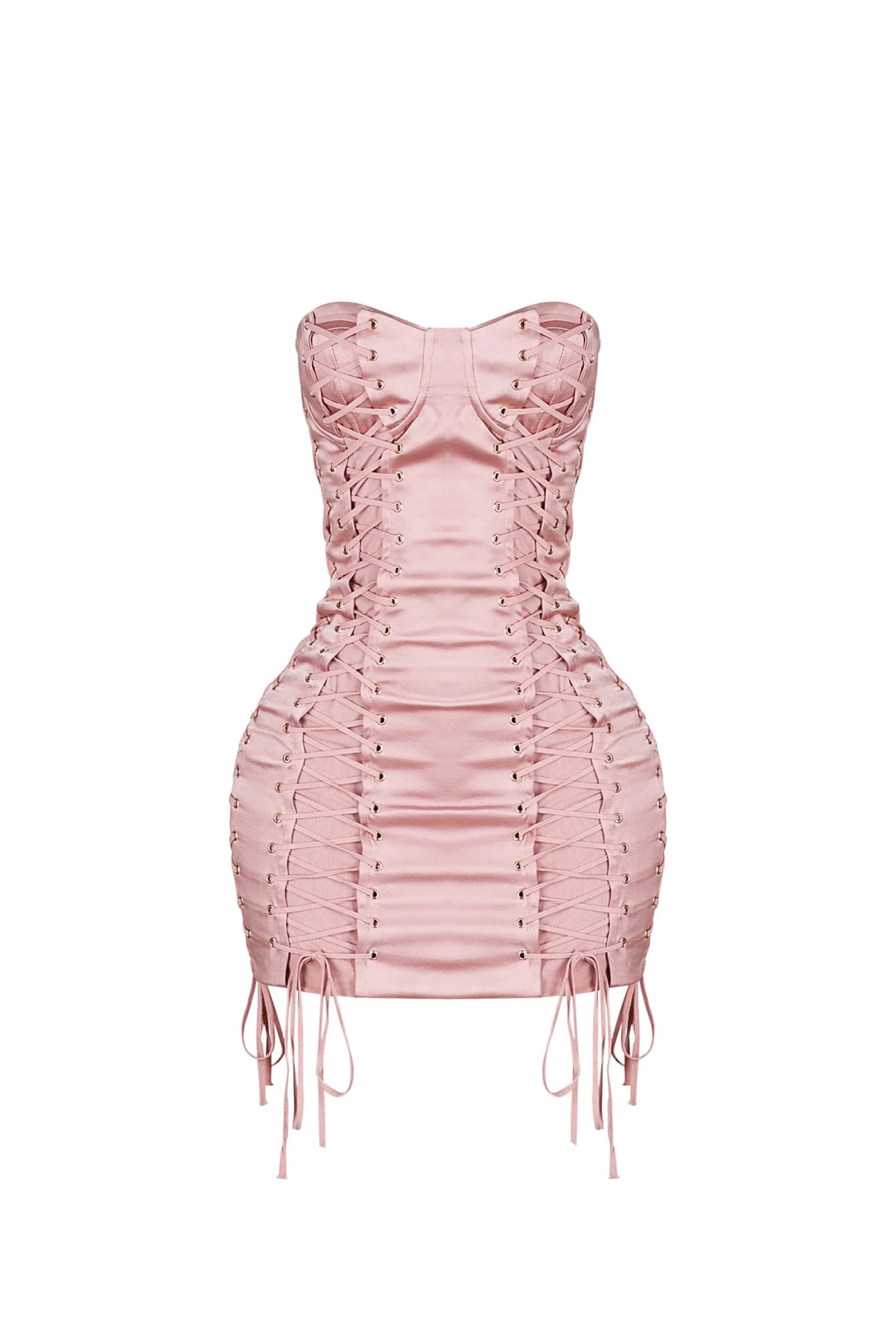 Sephora Satin Lace Up Mini Dress - Image 4